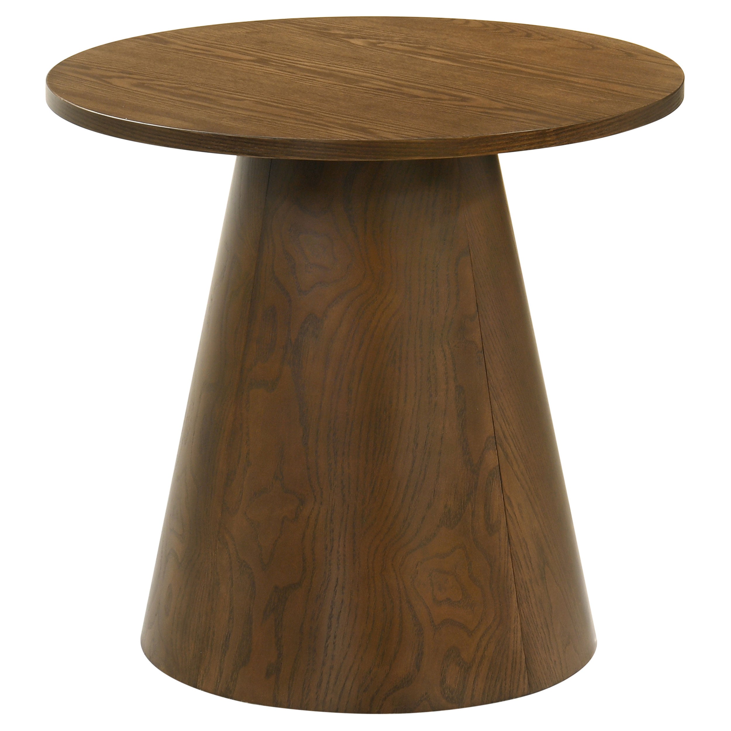 Franklin 3-piece Round Pedestal Coffee Table Set Dark Brown — view 3