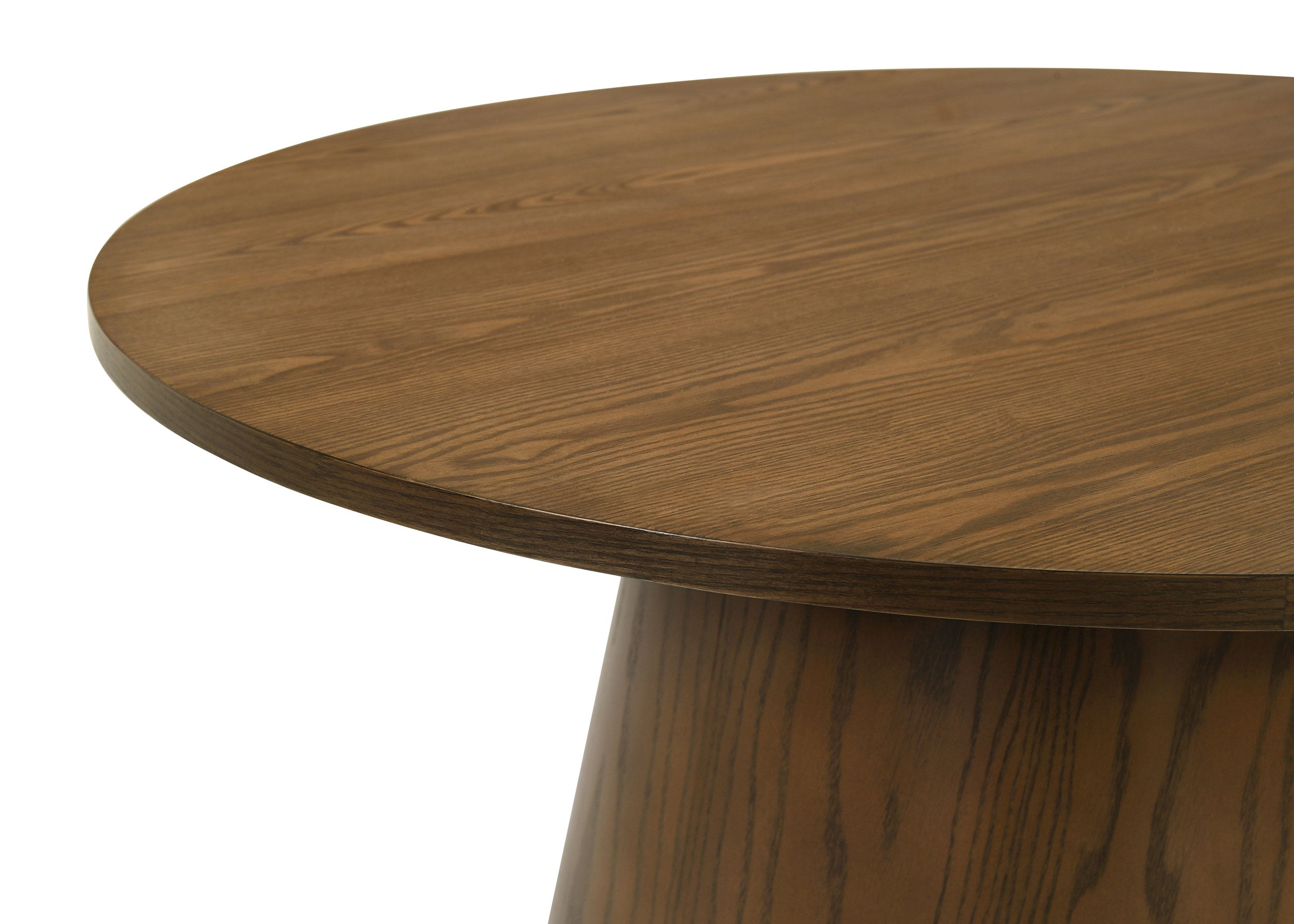 Franklin 36-inch Round Pedestal Coffee Table Dark Brown — view 4
