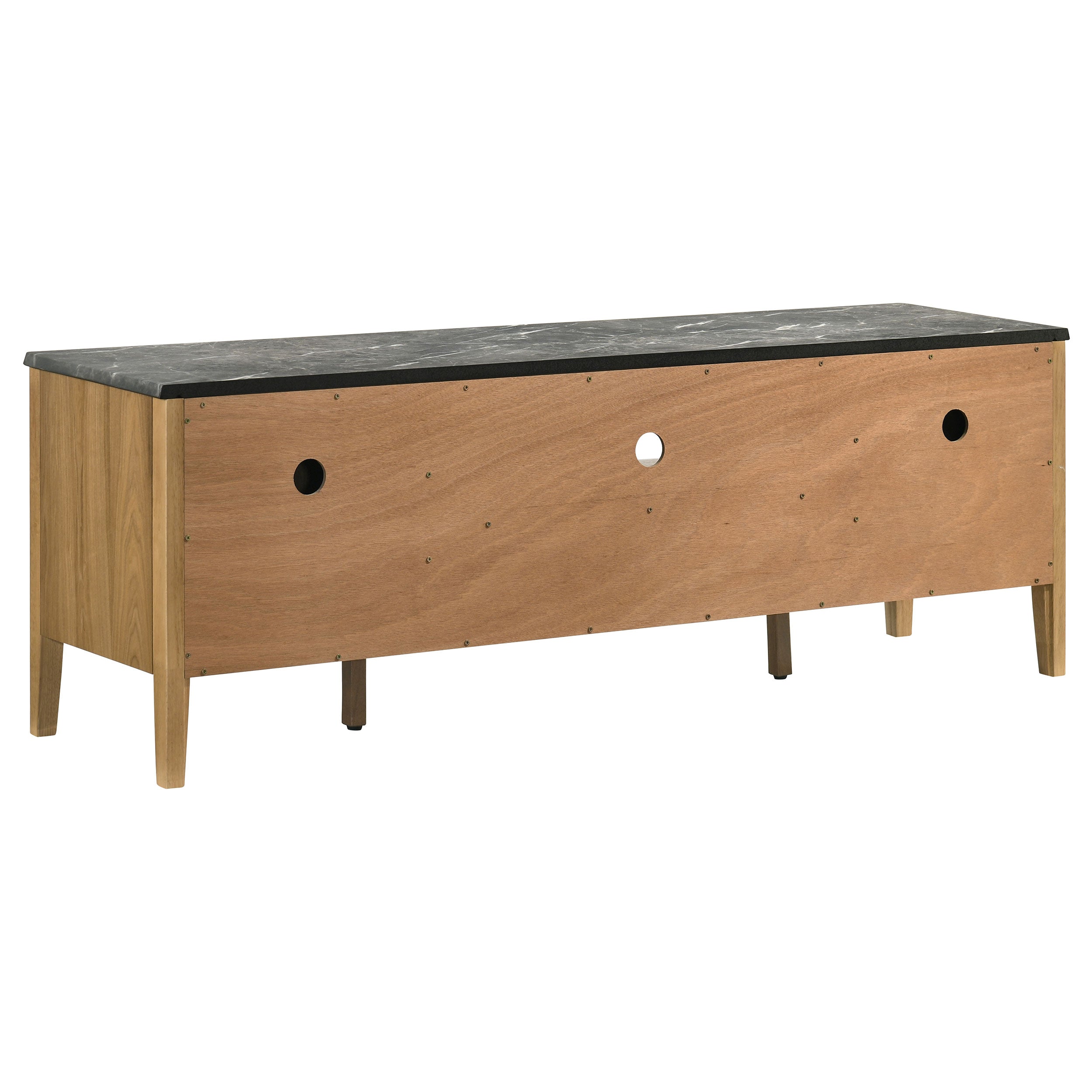 Bradley 63-inch 2-Door SmartTop TV Stand Grey and Natural — view 7