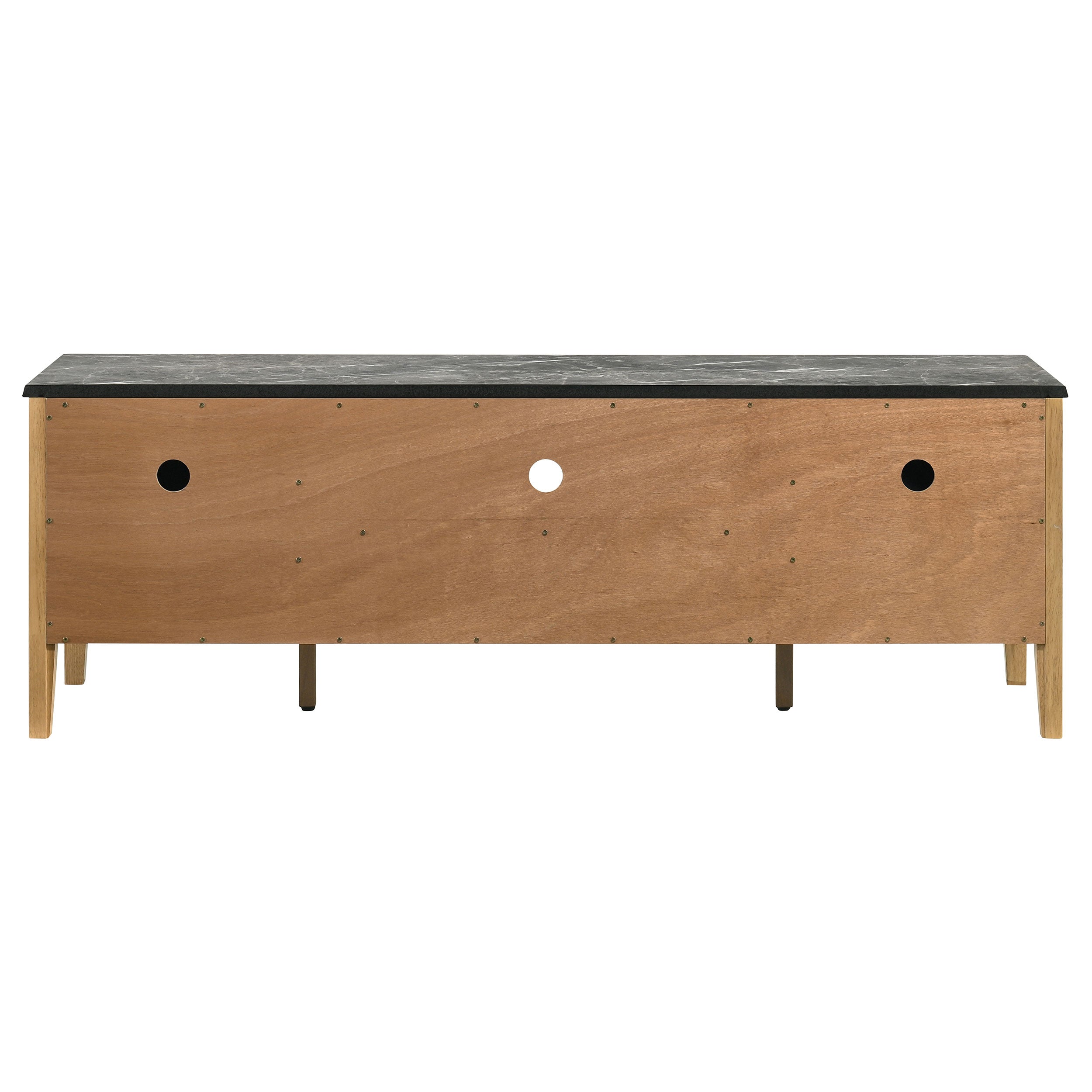 Bradley 63-inch 2-Door SmartTop TV Stand Grey and Natural — view 8