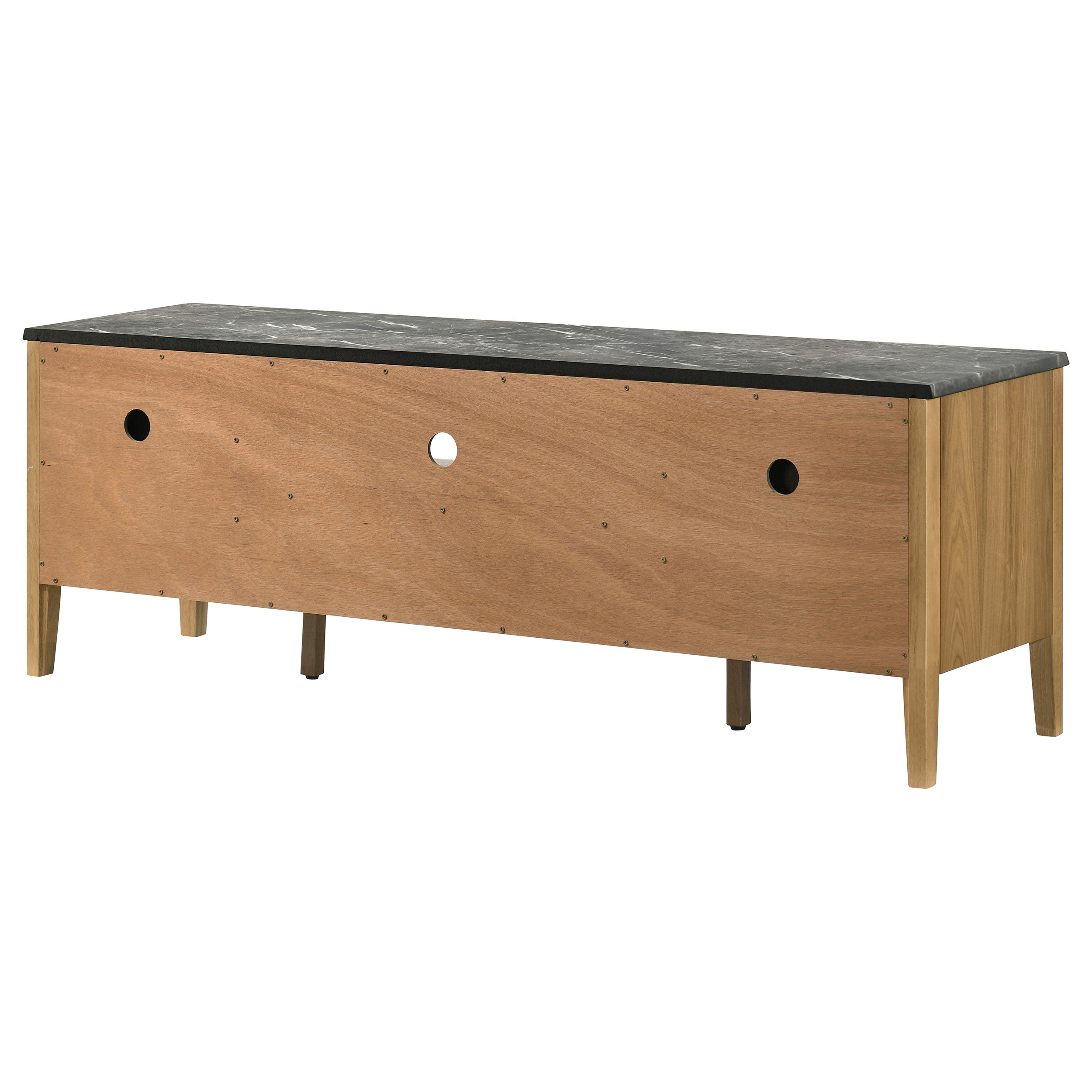 Bradley 63-inch 2-Door SmartTop TV Stand Grey and Natural — view 9