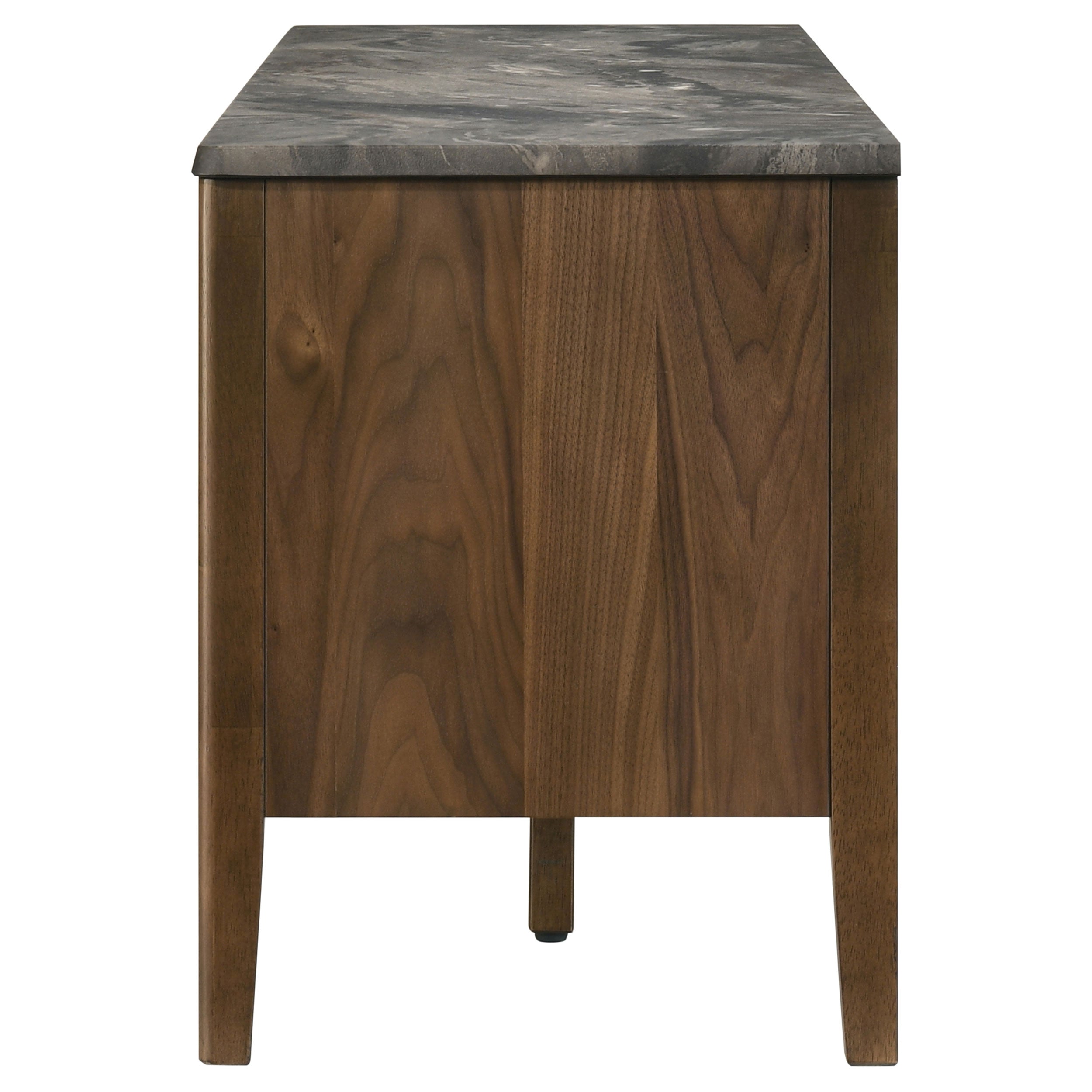 Bradley 63-inch 2-Door SmartTop TV Stand Smokey Grey and Brown — view 6