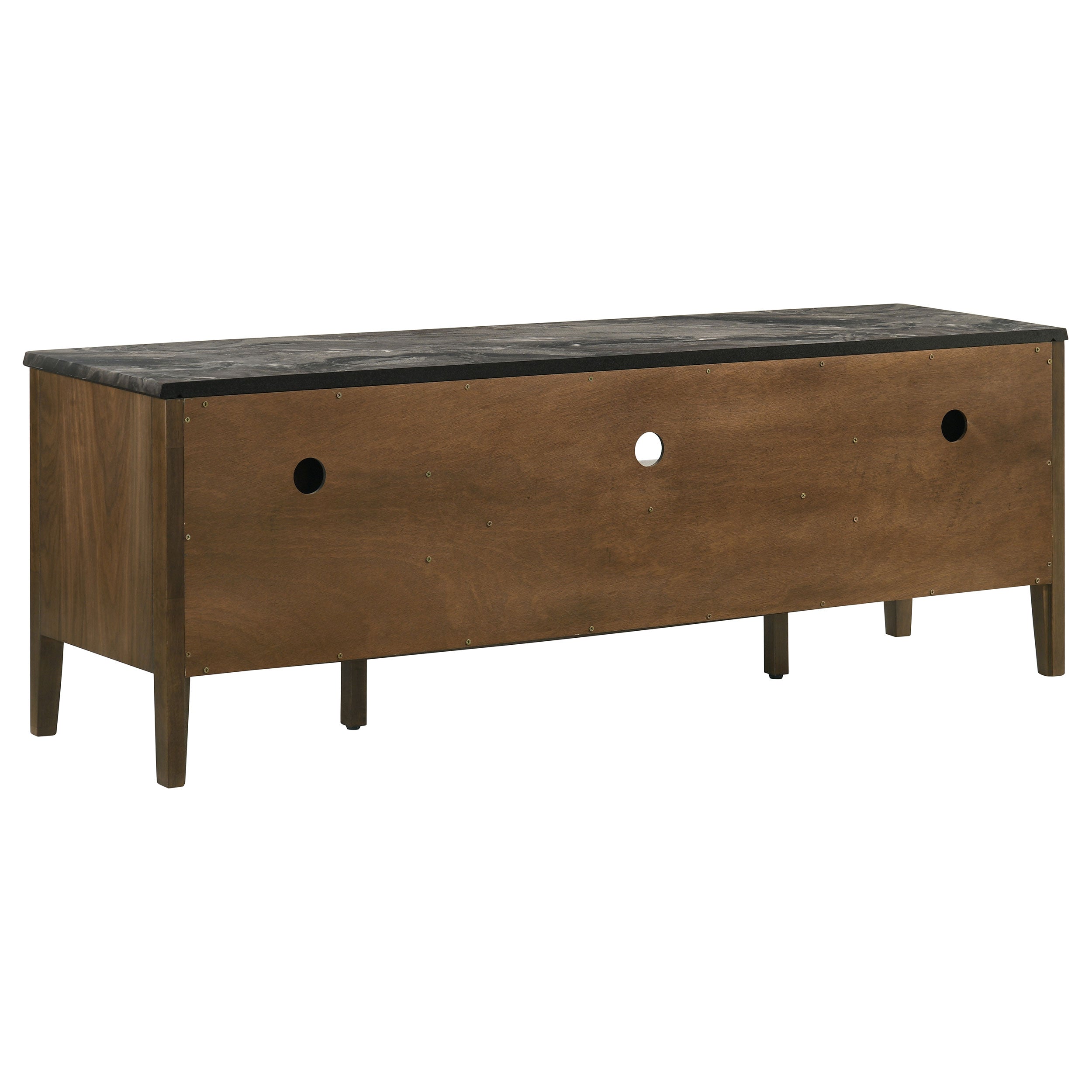 Bradley 63-inch 2-Door SmartTop TV Stand Smokey Grey and Brown — view 7