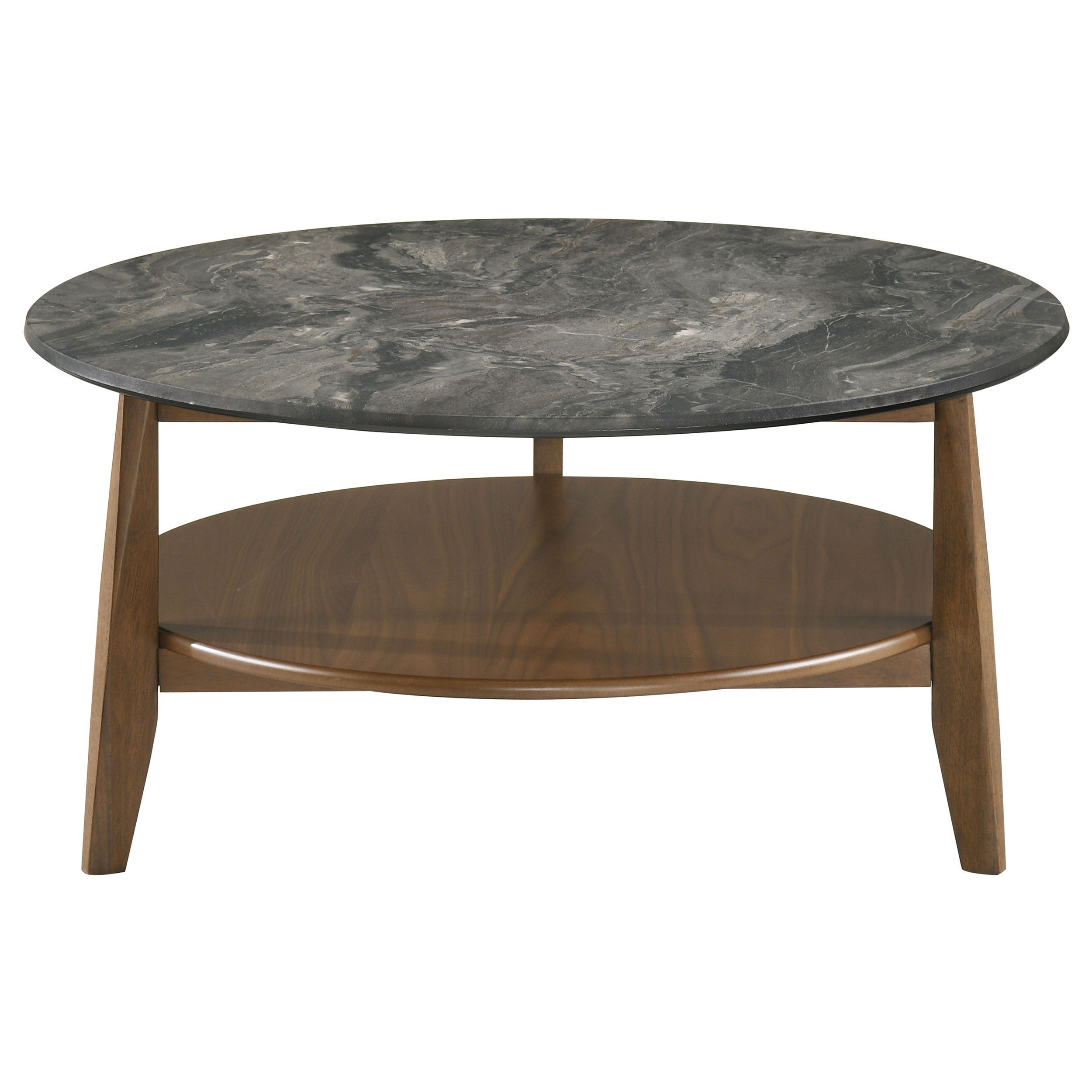 Bradley 2-Piece Round SmartTop Coffee Table Set Smokey Grey and Brown — view 9