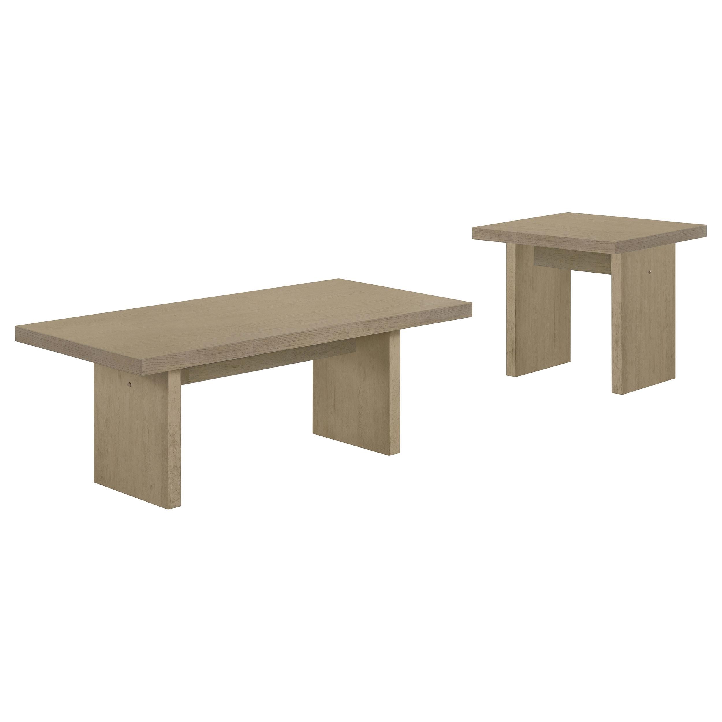 Decker 47-Inch Rectangular Cocktail Coffee Table Natural Oak — view 2