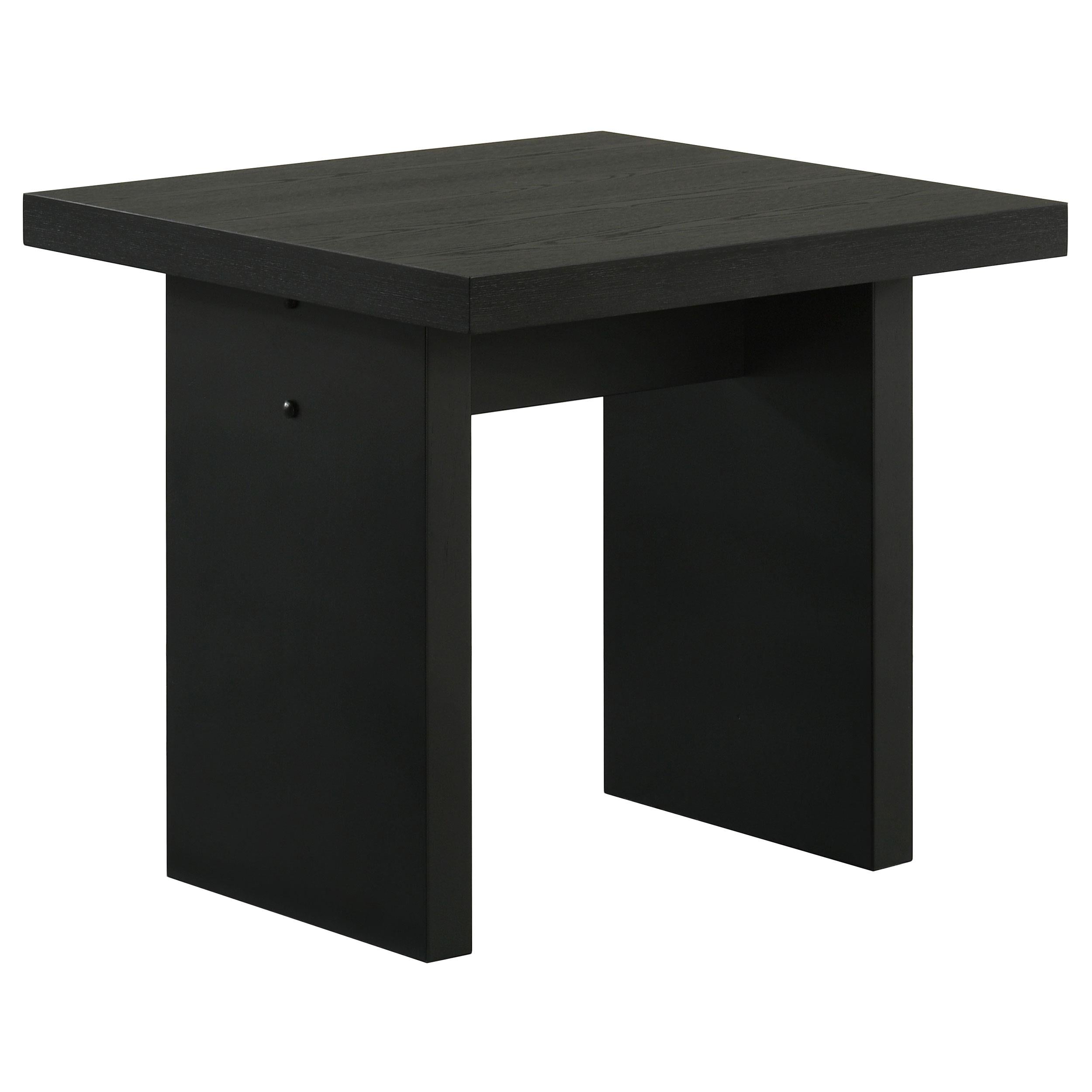 Decker Square Occasional Side End Table Black — view 1