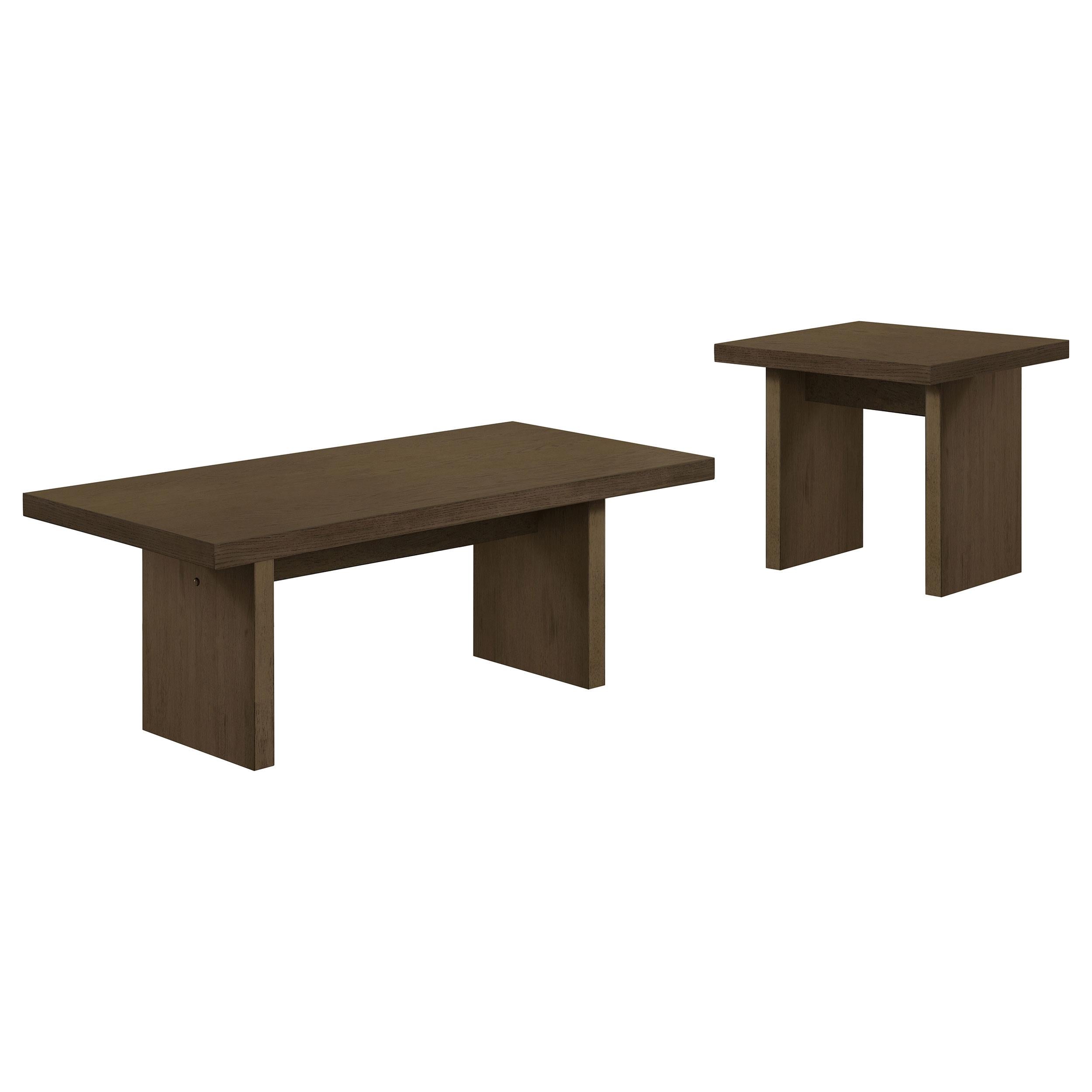 Decker 47-Inch Rectangular Cocktail Coffee Table Walnut — view 2