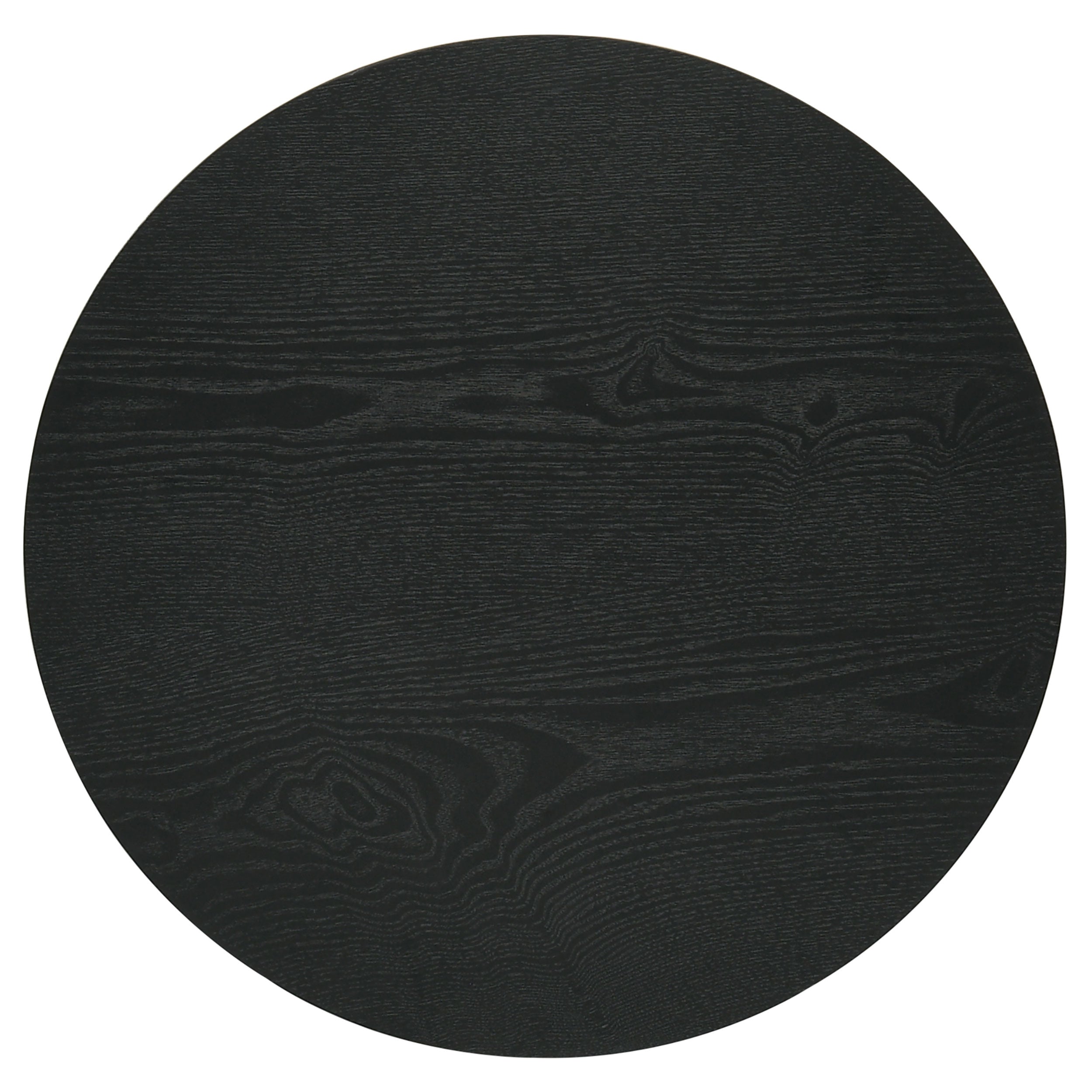 Hamlyn Round Fluted Occasional Side End Table Black — view 3