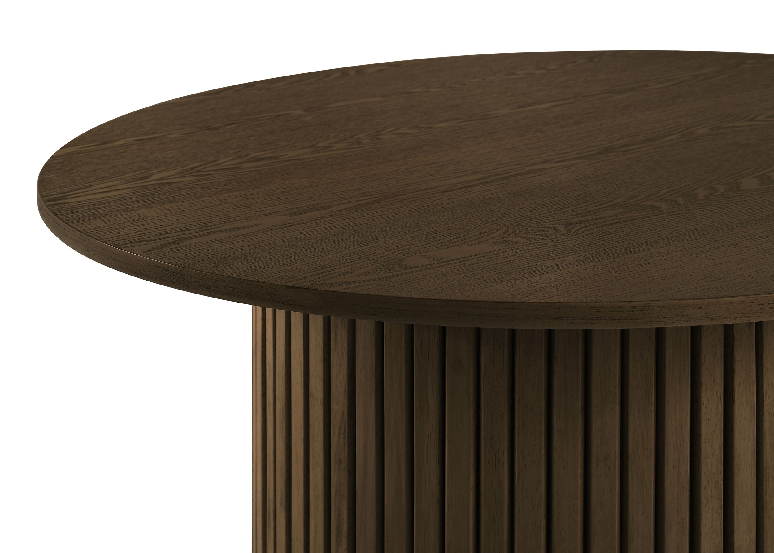 Hamlyn Round Fluted Occasional Cocktail Coffee Table Walnut — view 4