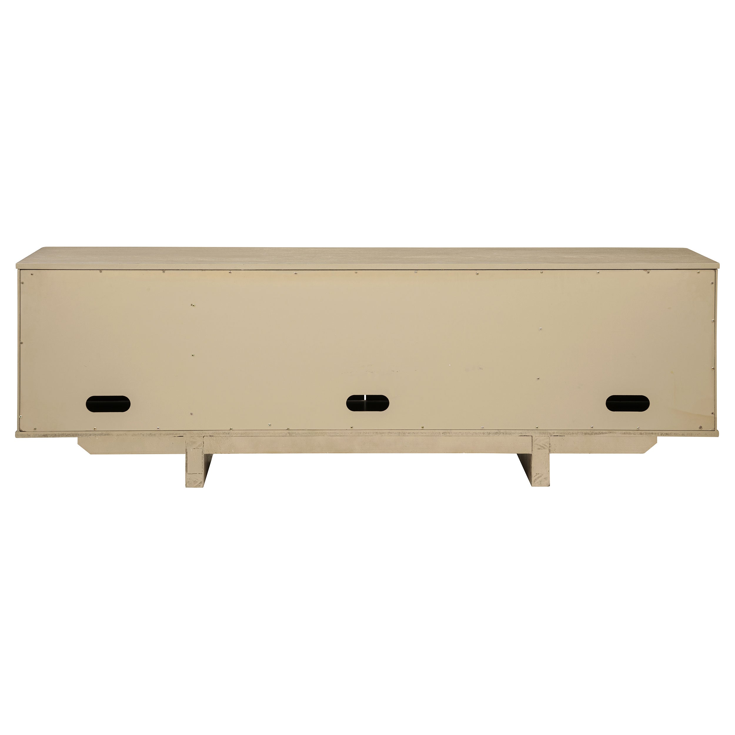 Kailani 79-inch 4-door Cane TV Stand Media Console Beige Oak — view 7