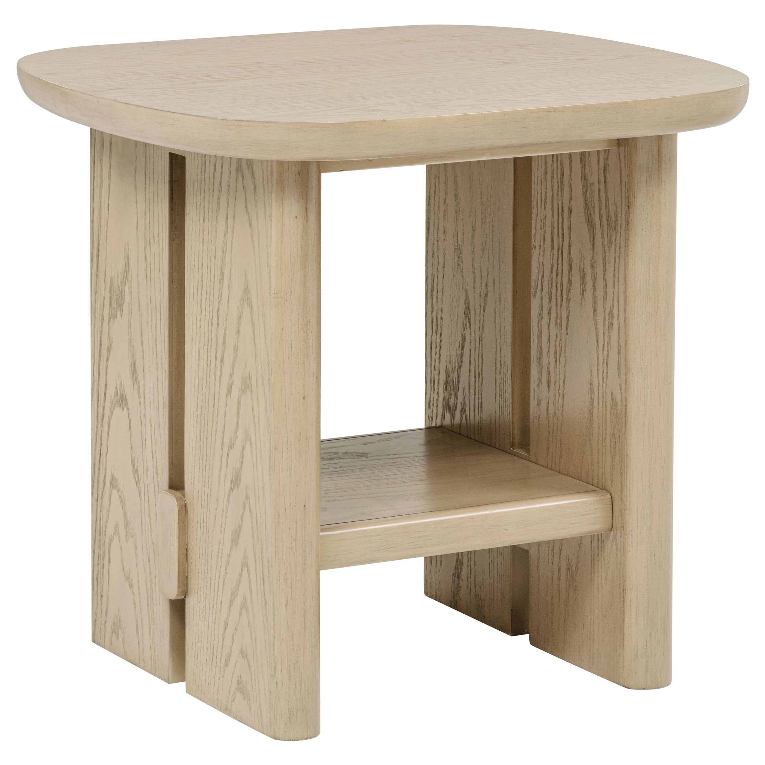 Kailani 2-piece Coastal Coffee and End Table Set Beige Oak — view 3