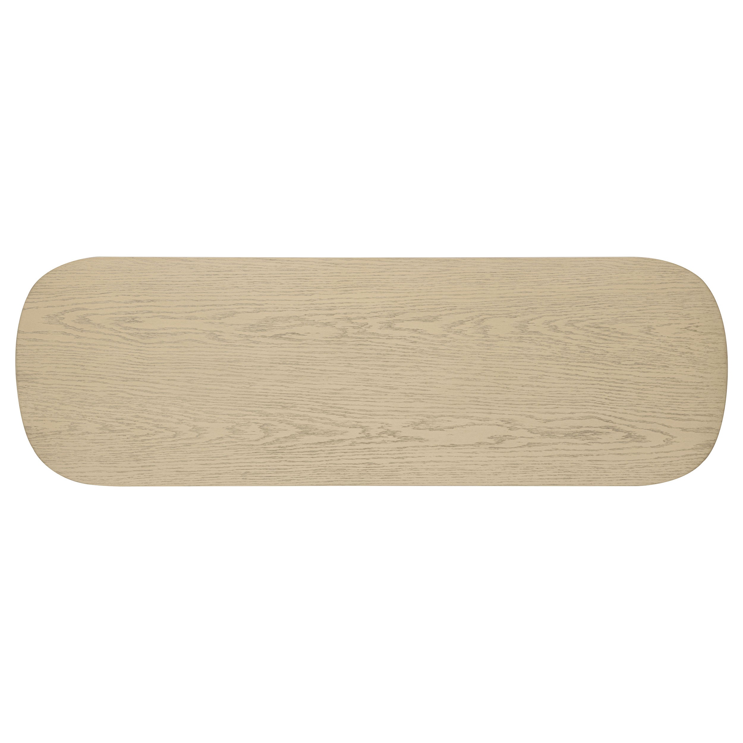 Kailani Coastal Sofa Console Table with Shelf Beige Oak — view 6