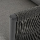 Hanford - Modern Club Chair With Woven Rope Design - Gray