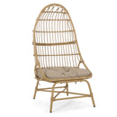 Outdoor Accent Chair With Basket Shape - Light Brown