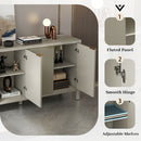 Buffet Cabinet With 4 Doors, Storage Sideboard For Living Room, Dining Room - Champagne