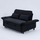 Modern Fabric Multi-Functional Sofa Bed With Adjustable Armrests And Backrests