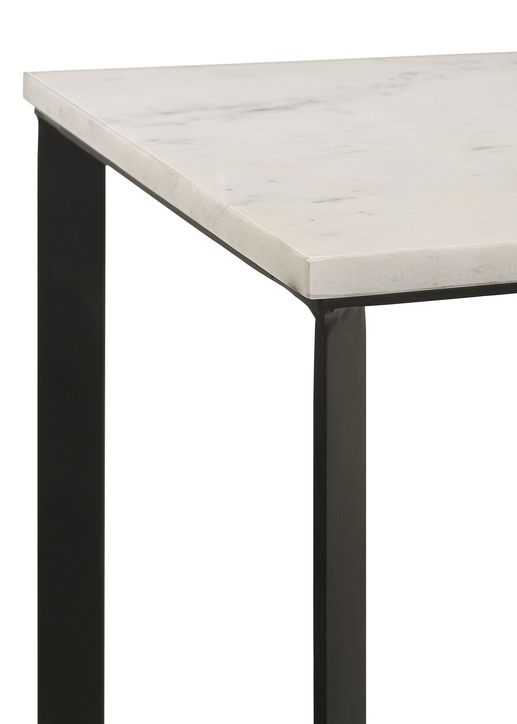 Tobin Square Marble Top End Table White and Black — view 5