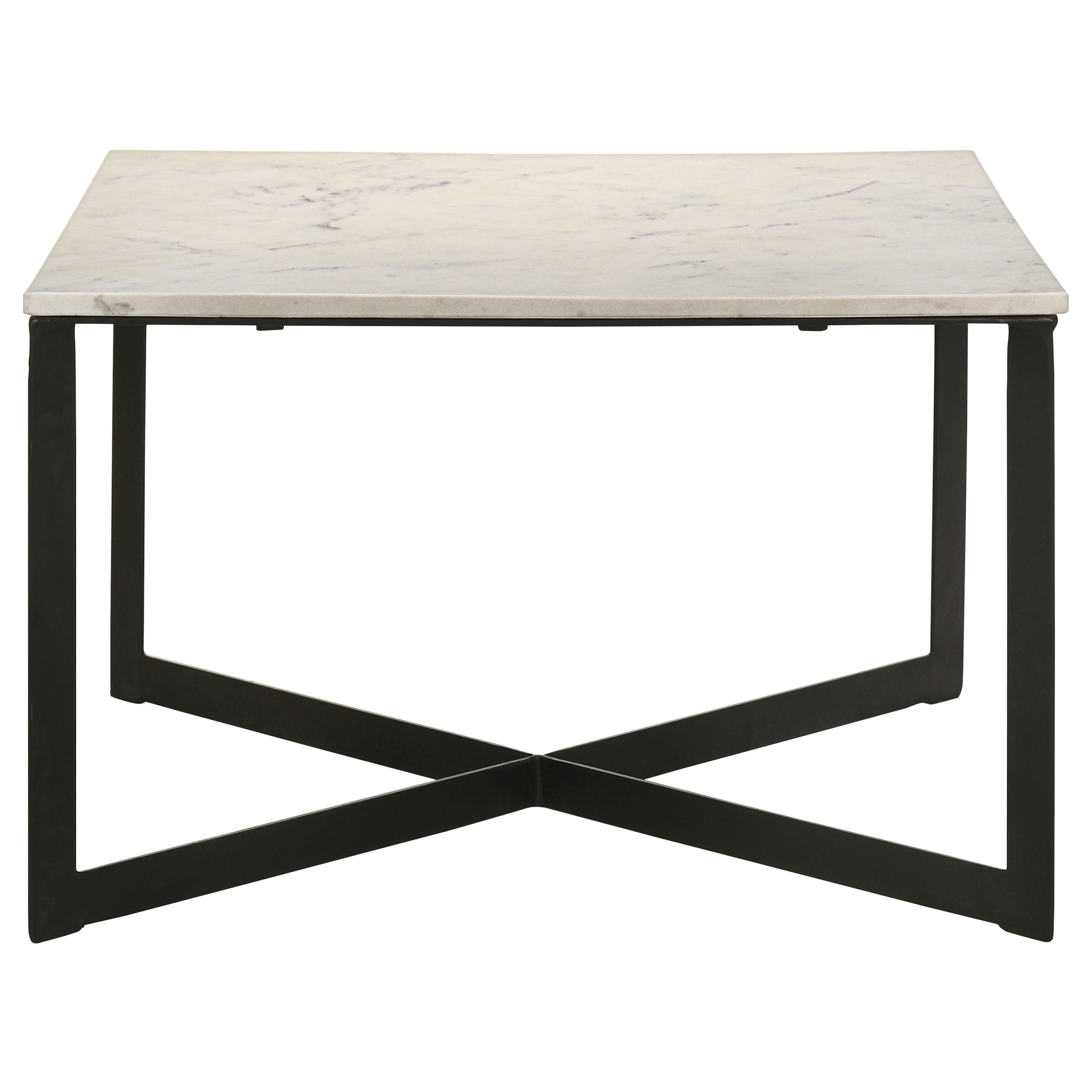 Tobin 2-piece Marble Top Coffee and End Table Set White — view 6