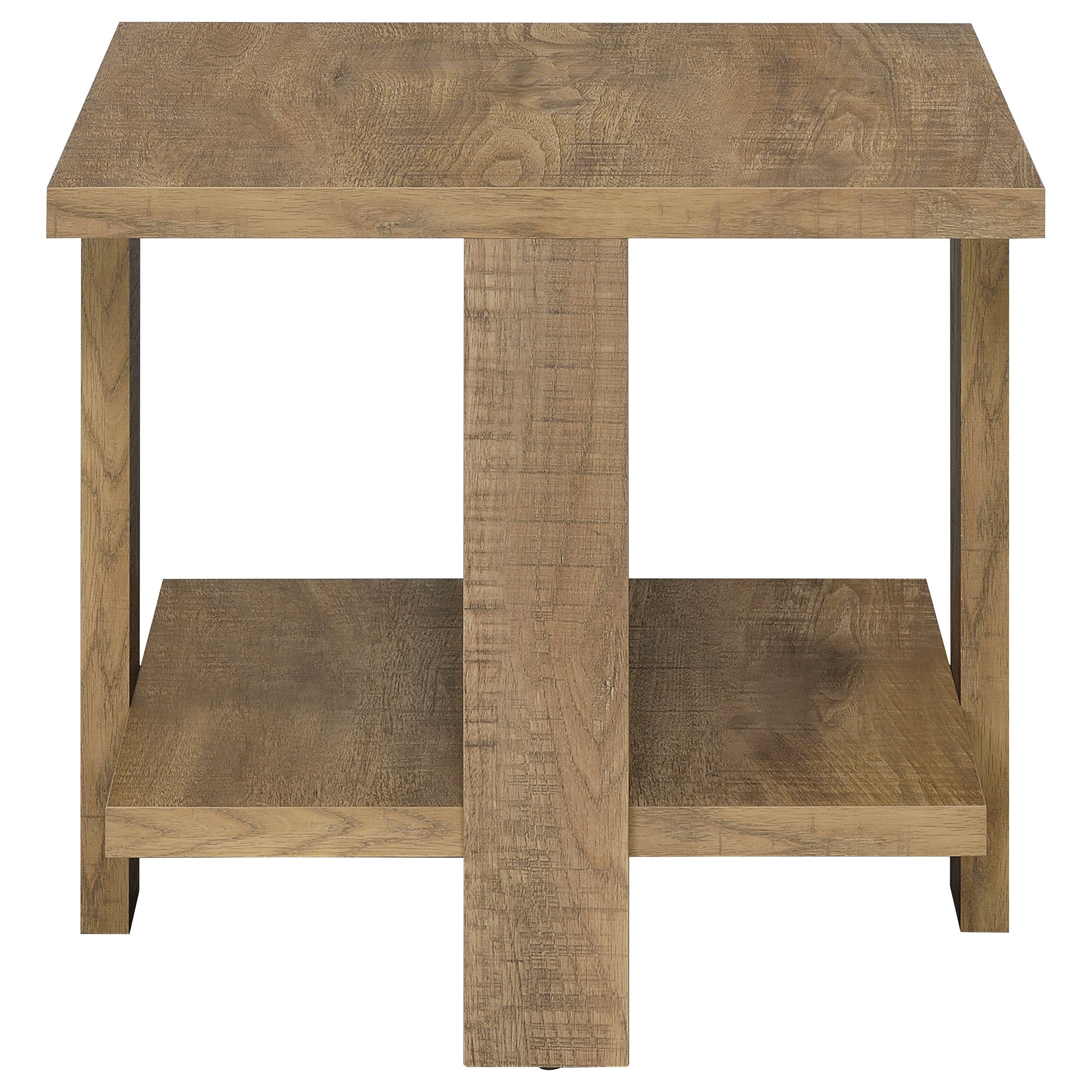 Dawn Square Engineered Wood End Table Mango Brown — view 4