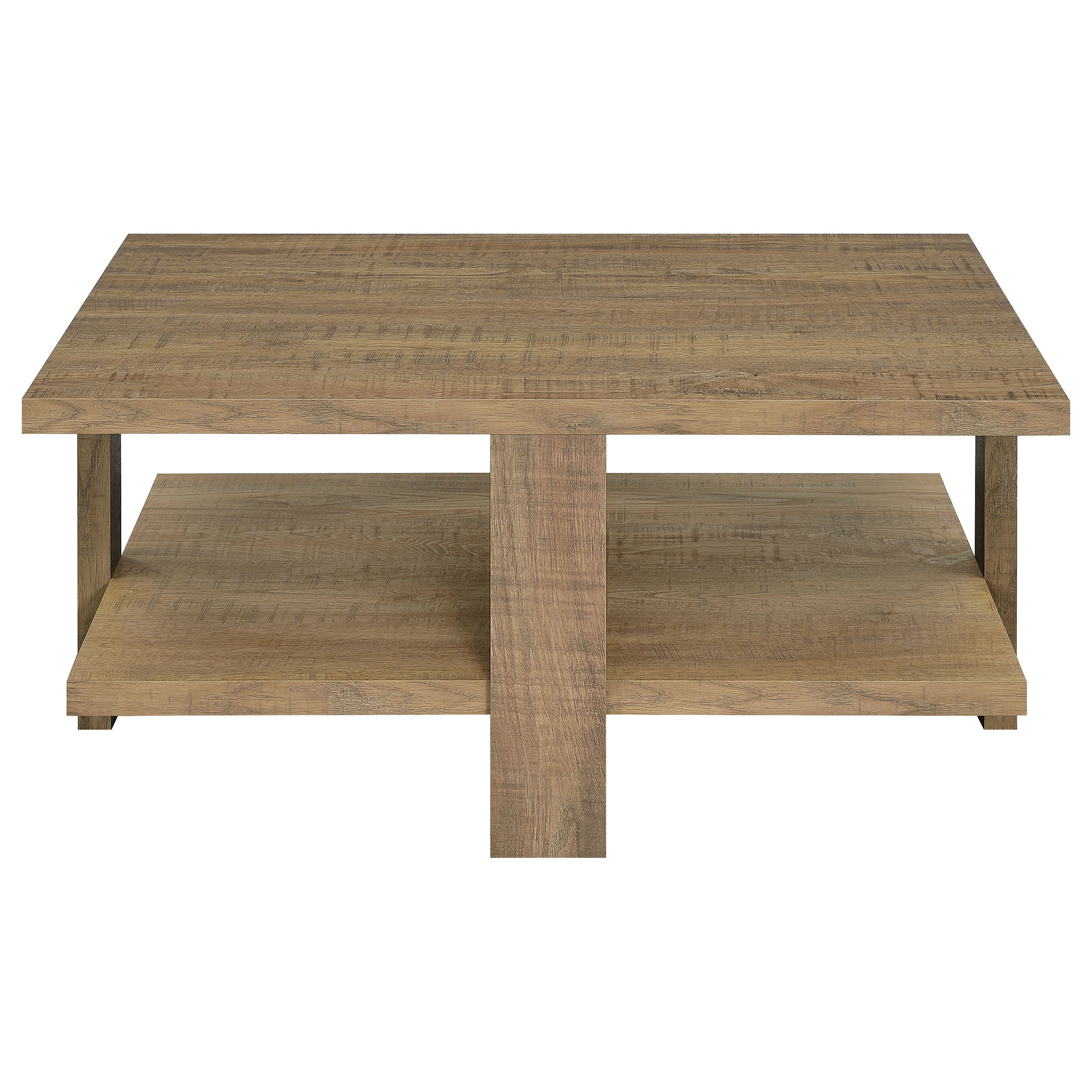 Dawn Square Engineered Wood Coffee Table Mango Brown — view 3