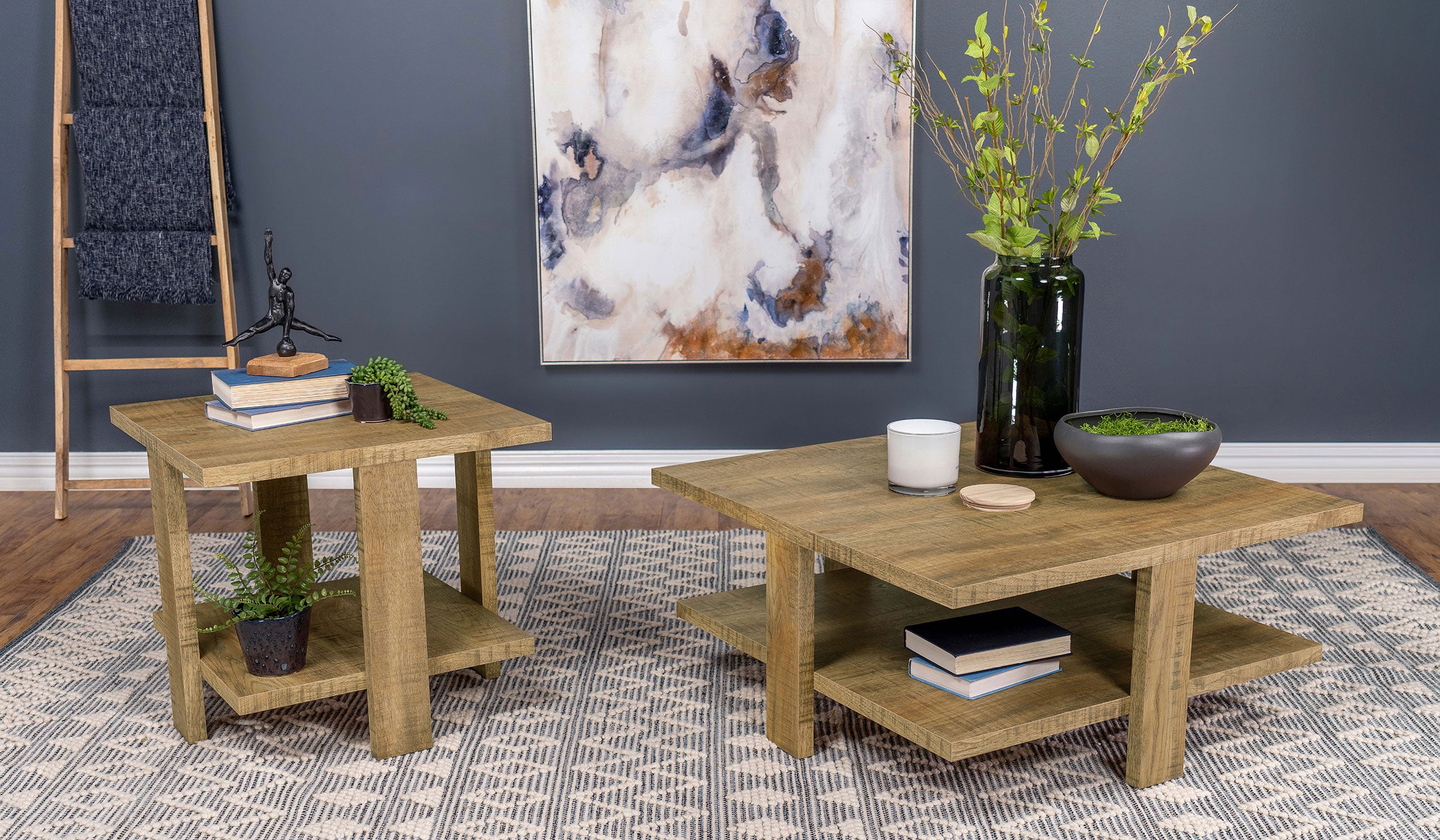 Dawn Square Engineered Wood Coffee Table Mango Brown — view 7