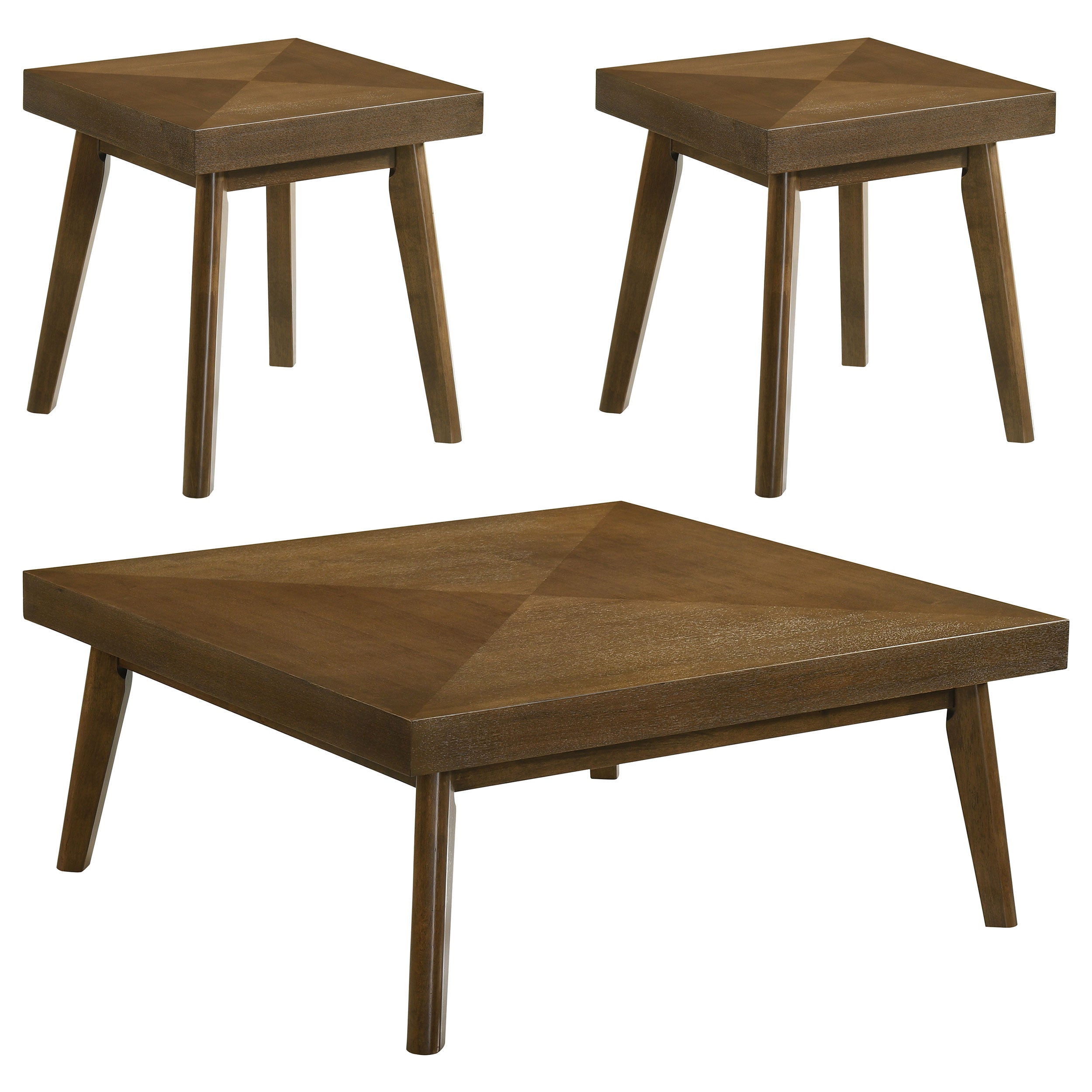 Westerly 3-piece Square Coffee and End Table Set Walnut — view 2
