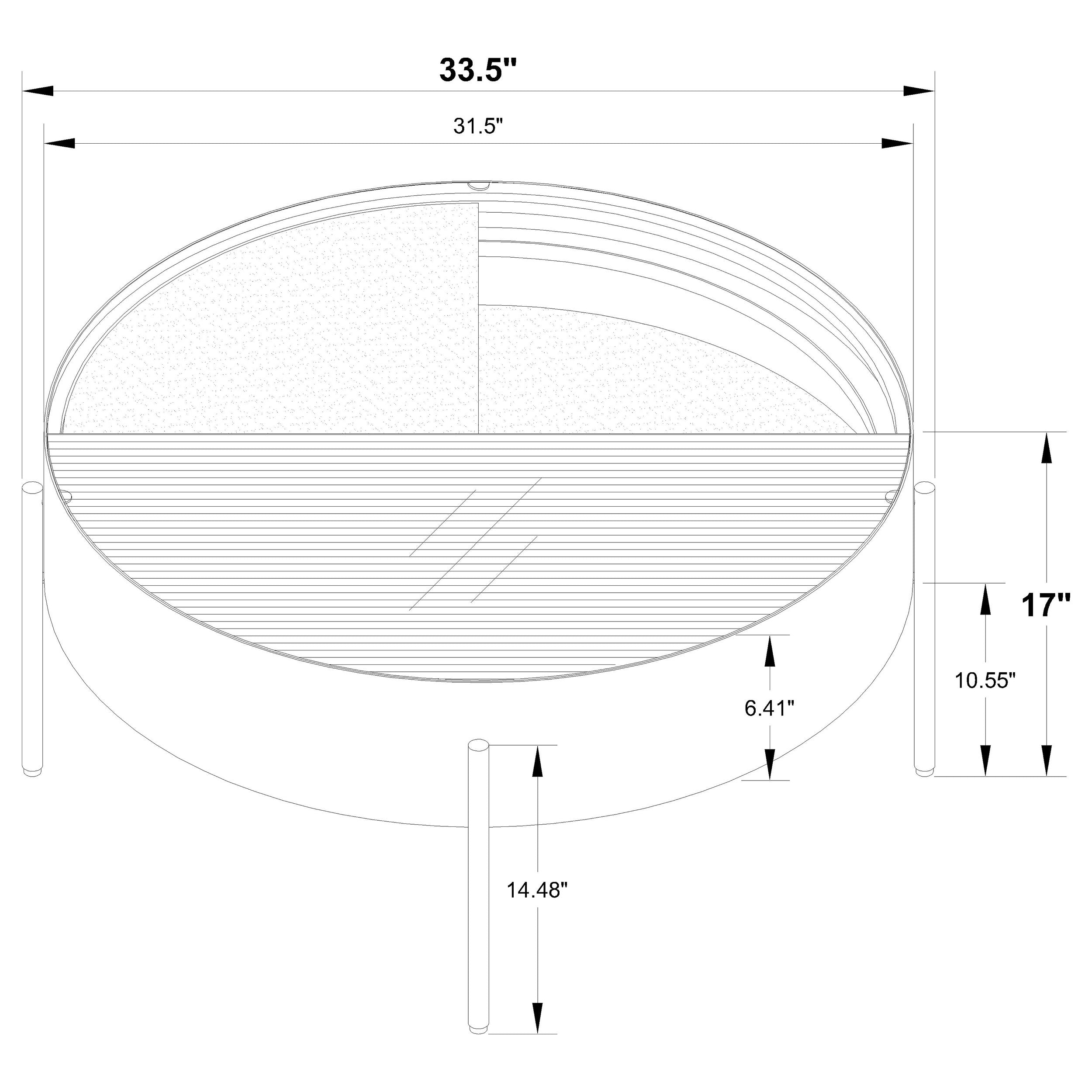 Ozella Round Coffee Table with Hidden Storage Sandy Black — view 8