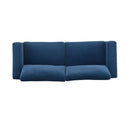Modern Square Arm Sofa With Soft Fabric Upholstery, Deep Cushions