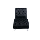 Velvet Chaise Lounge Indoor, Button Tufted Upholstered Chaise Lounge Chair With Pillow