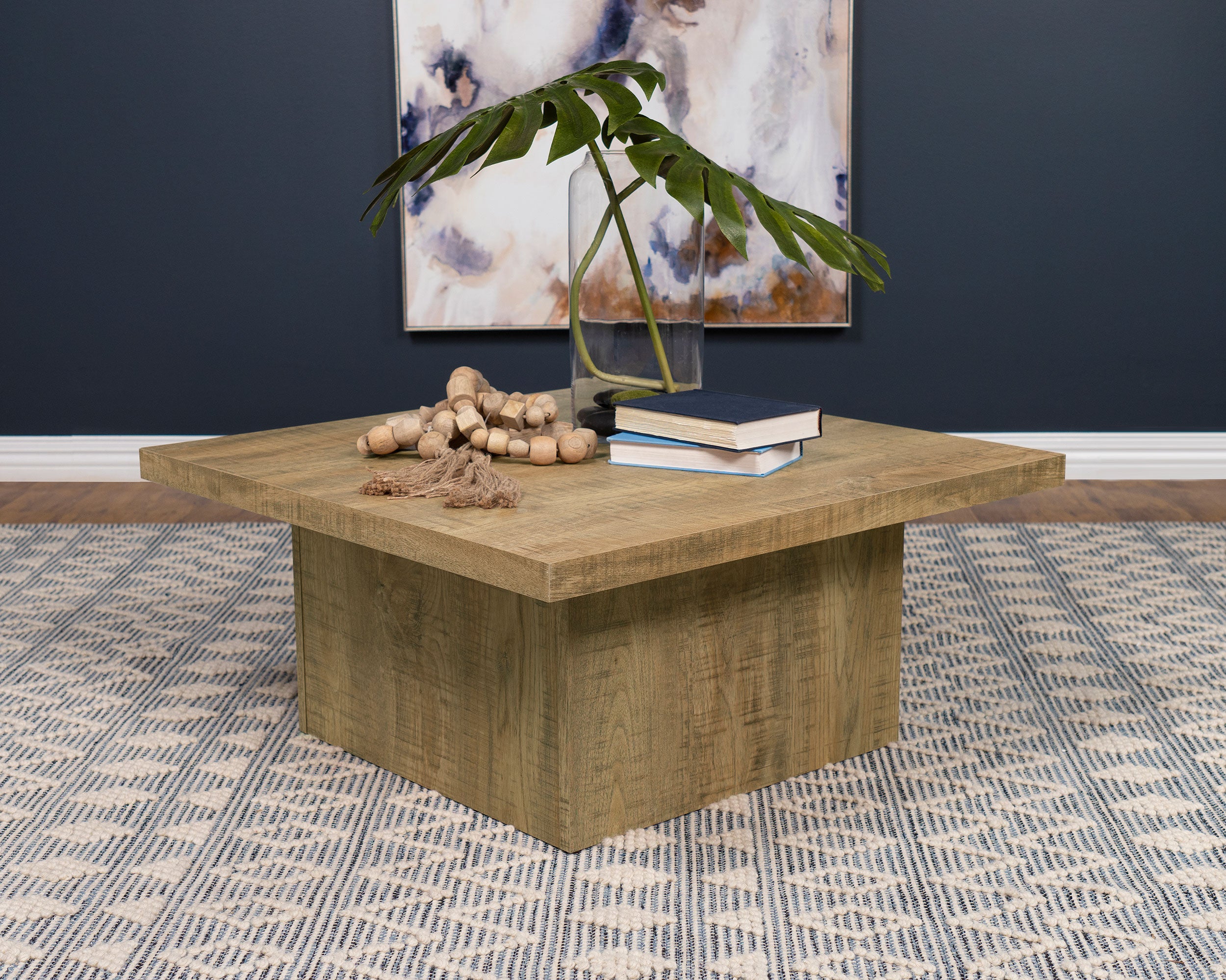 Devar Square Engineered Wood Coffee Table Mango Brown — view 2