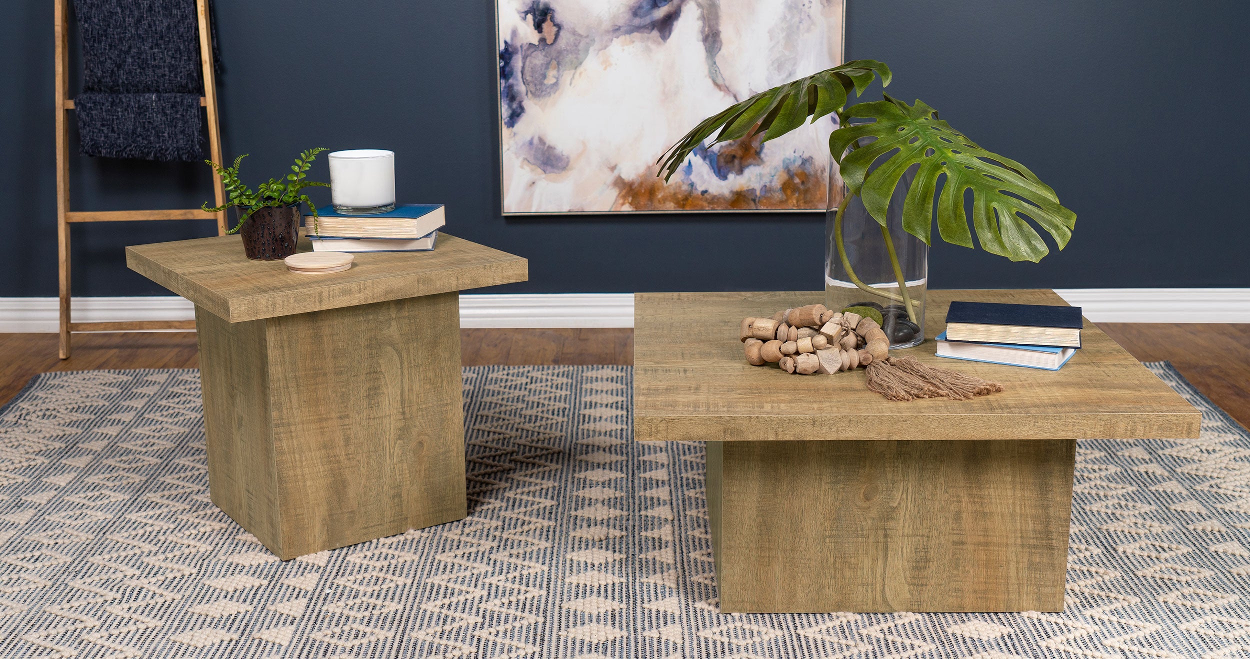 Devar Square Engineered Wood Coffee Table Mango Brown — view 7