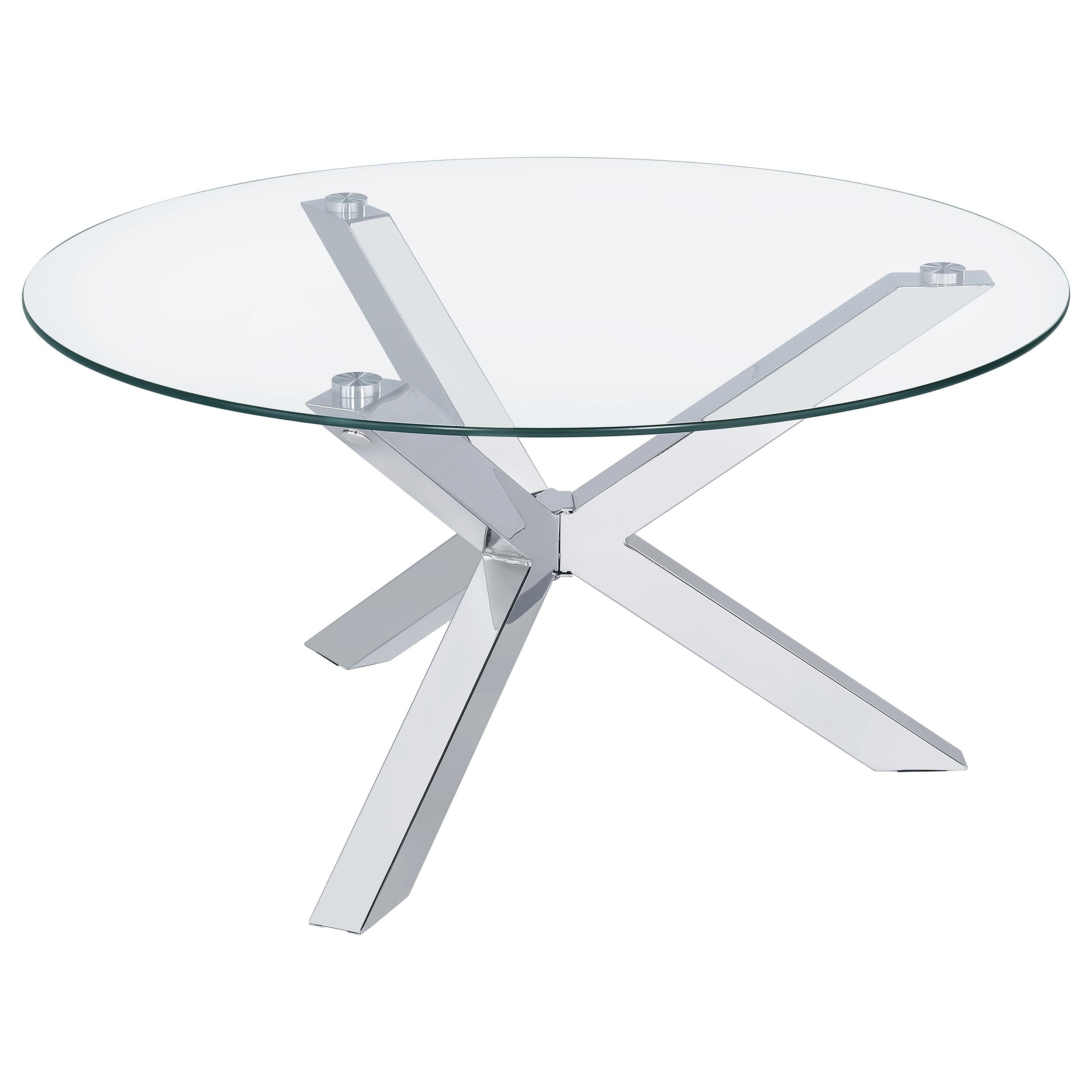Kenzie 3-piece Round Coffee and End Table Set Chrome — view 6