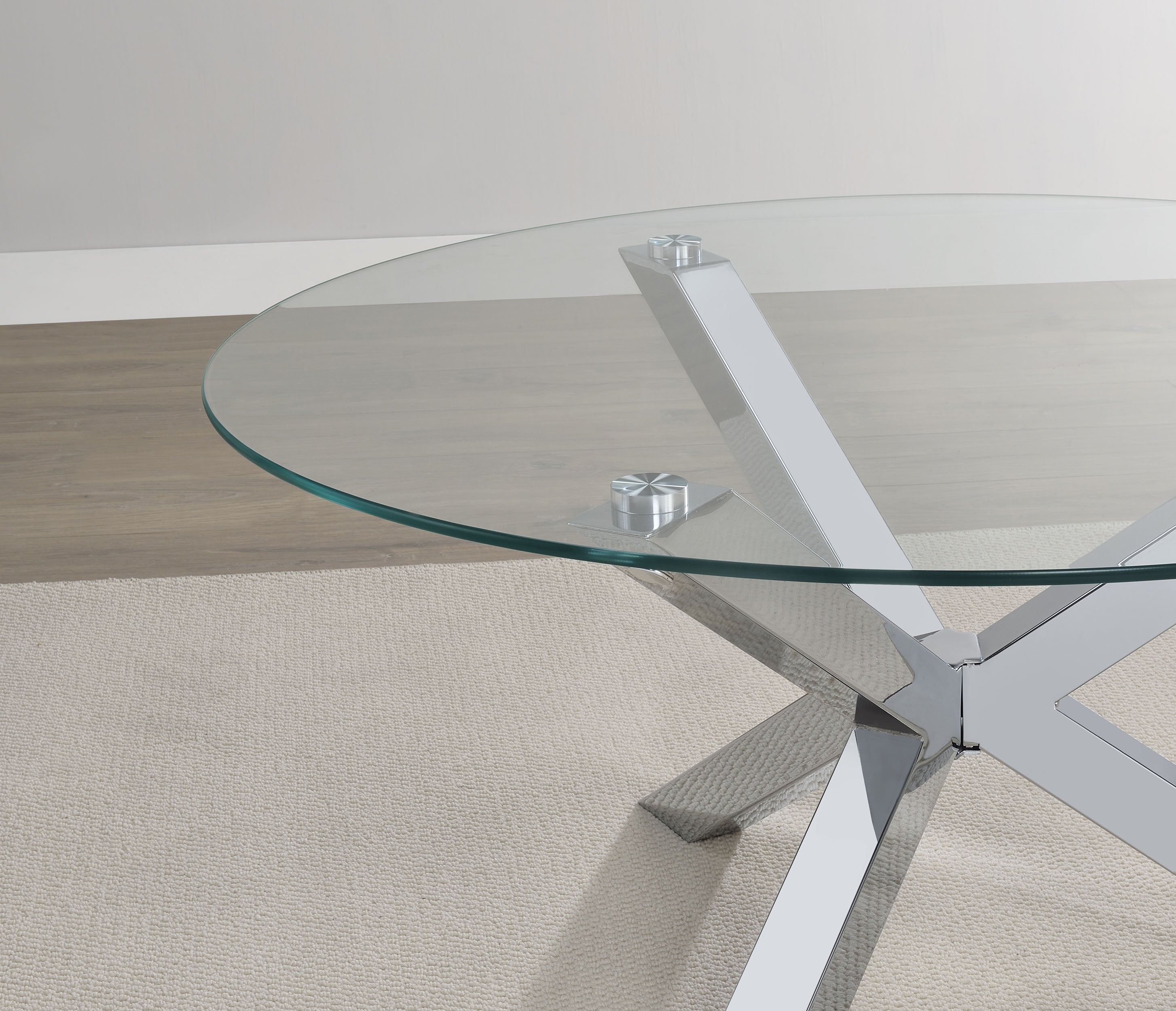 Kenzie 3-piece Round Coffee and End Table Set Chrome — view 9