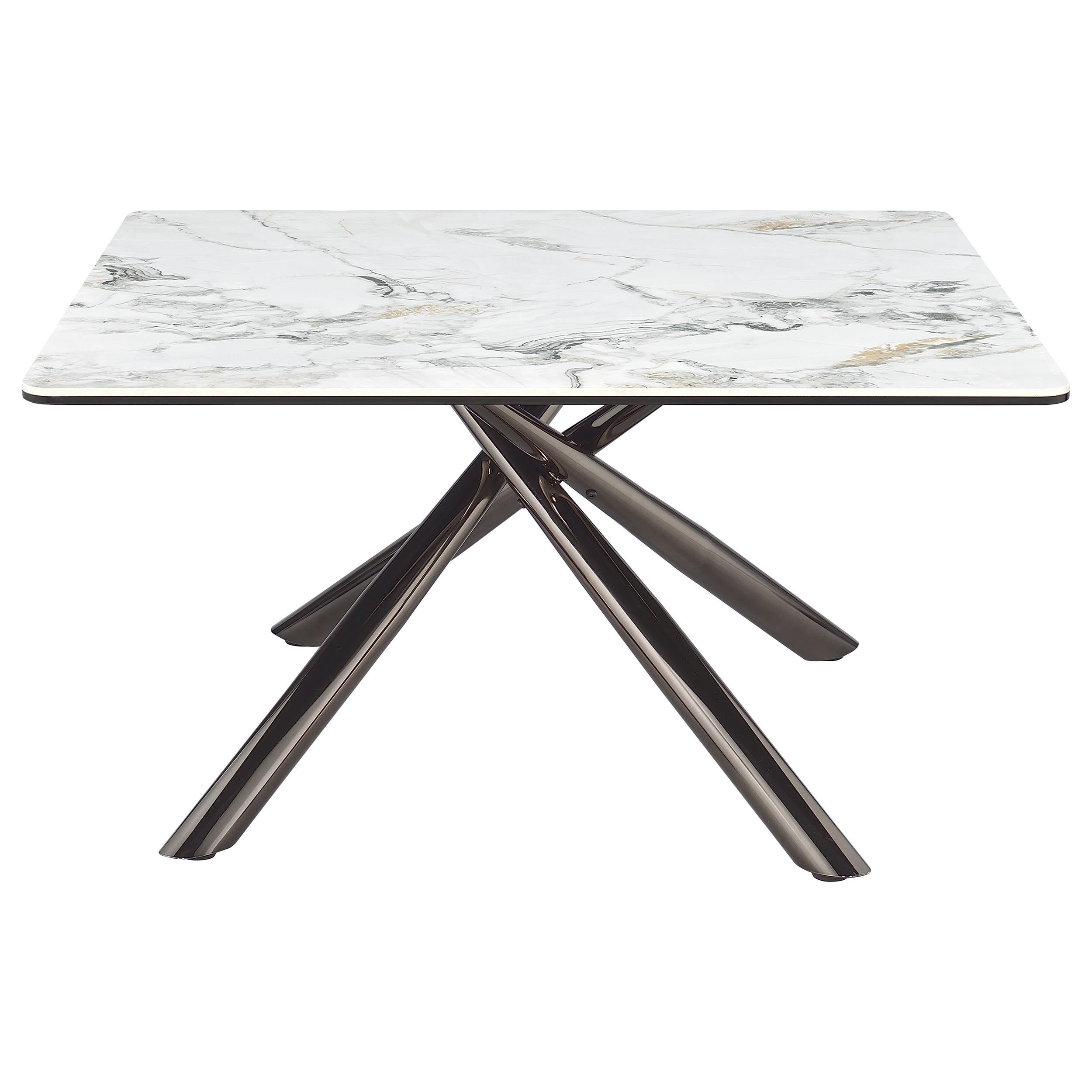 Carvell 2-piece Square Coffee and End Table Set Mirage White — view 6