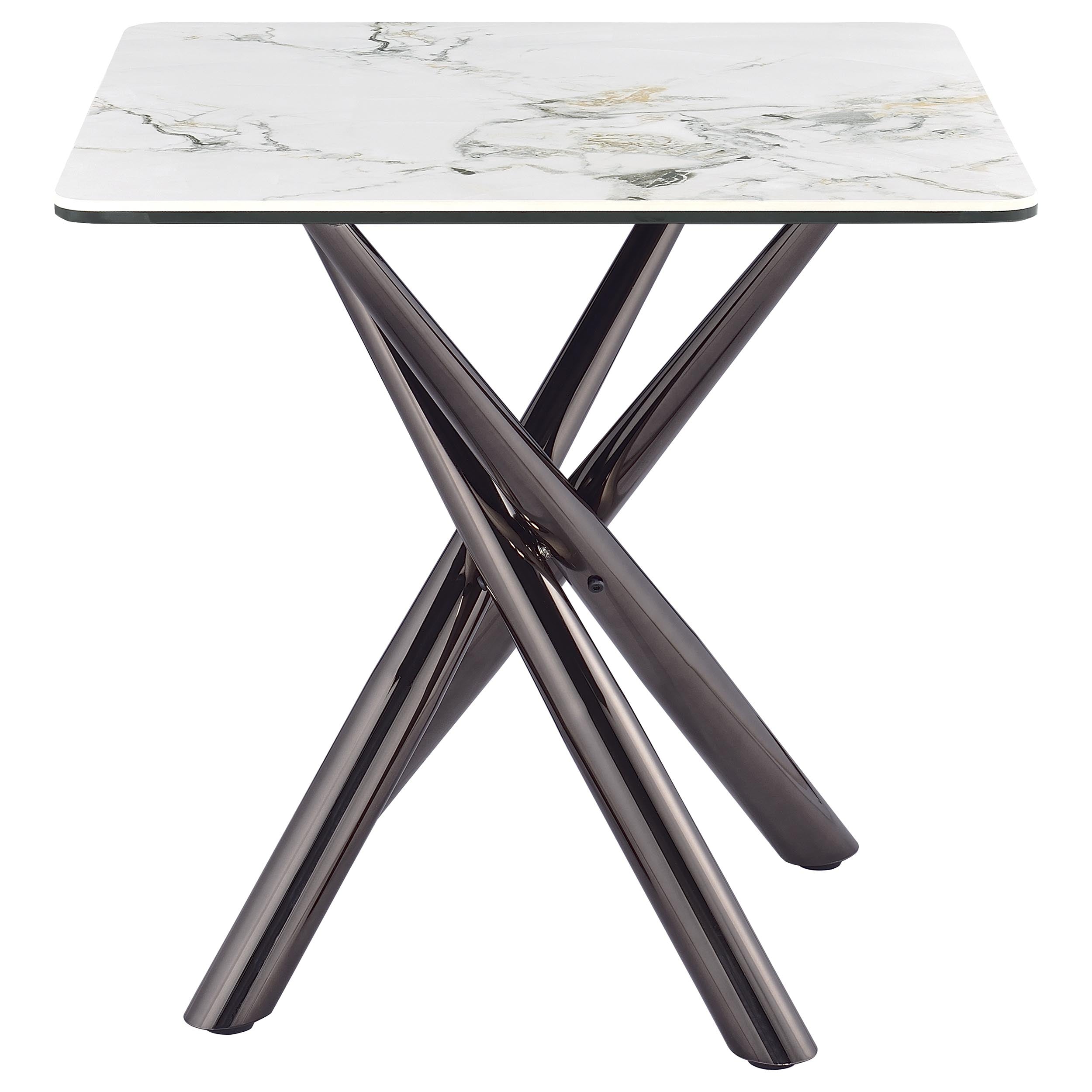 Carvell 3-piece Square Coffee and End Table Set Mirage White — view 4