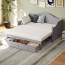 Daybed With Extendable Trundle And Storage Drawers