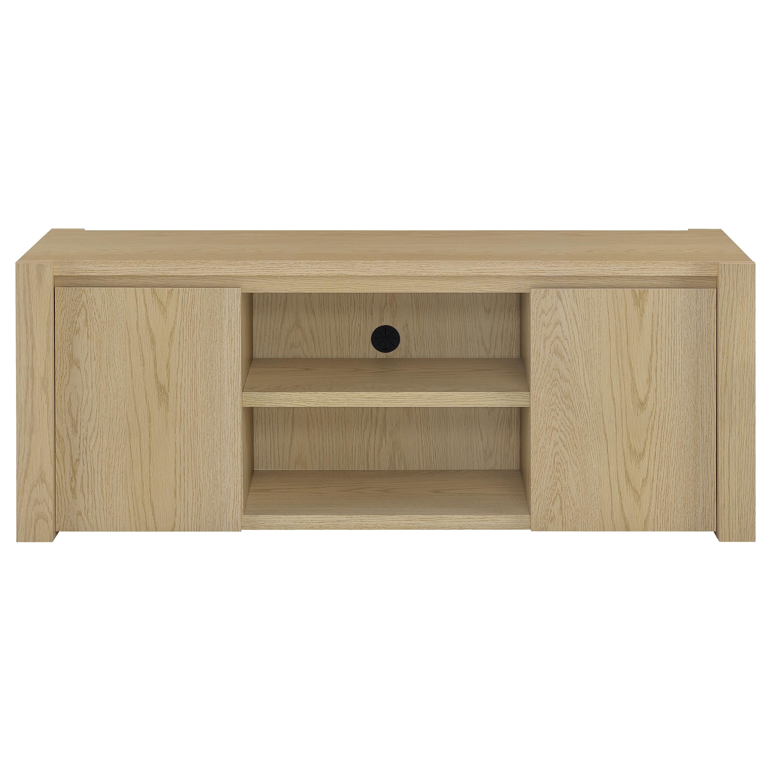 Laurelton 60-inch 2-door TV Stand Media Console Light Oak — view 4