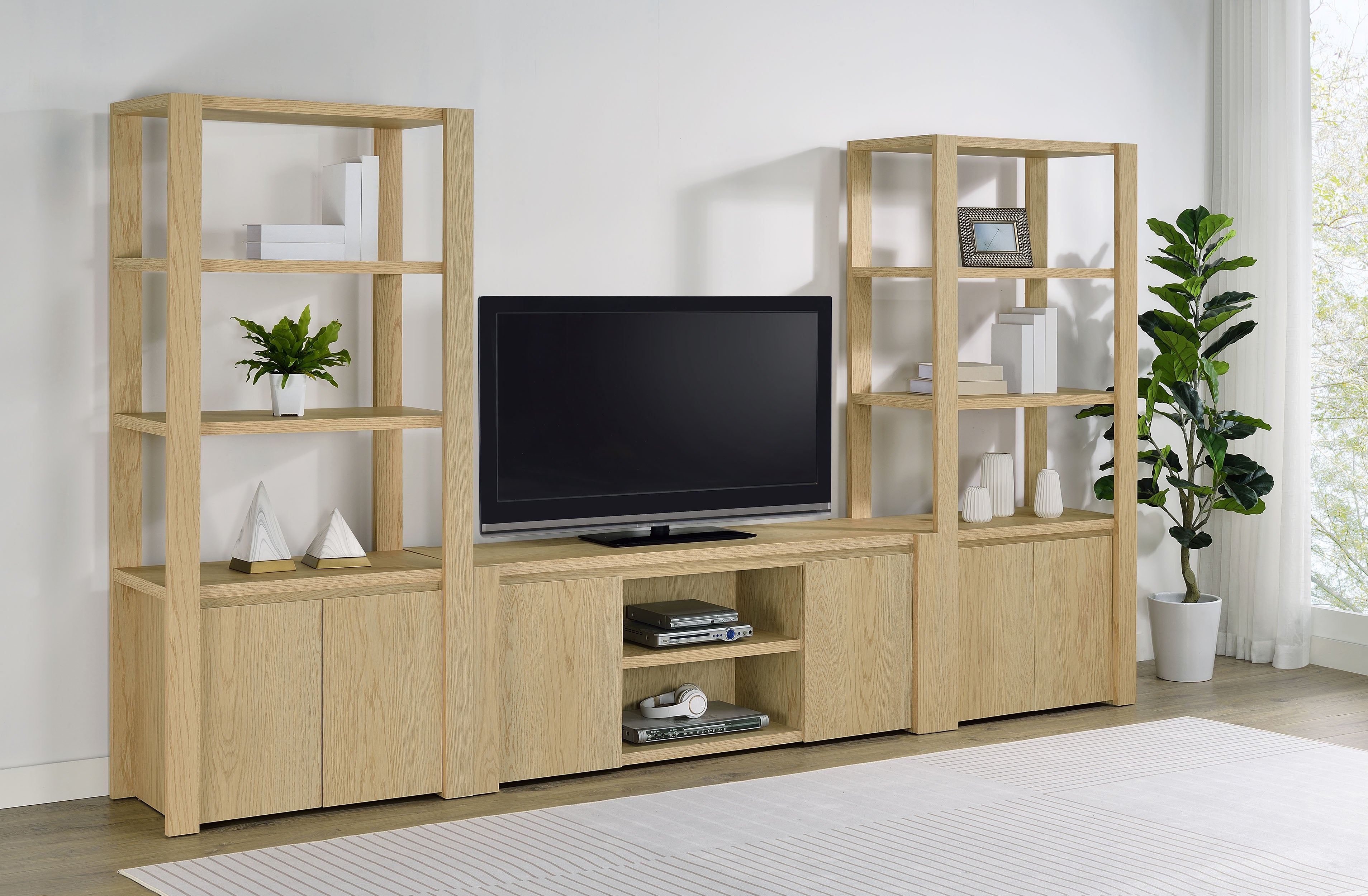 Laurelton 60-inch 2-door TV Stand Media Console Light Oak — view 12