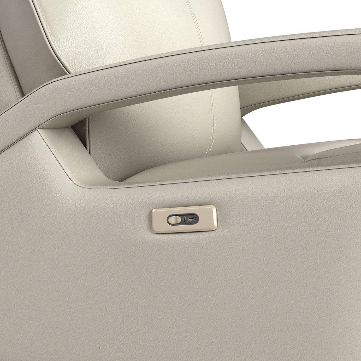 Eco P1 Recliner With Glider And Swivel in Beige by Elements International, view 8