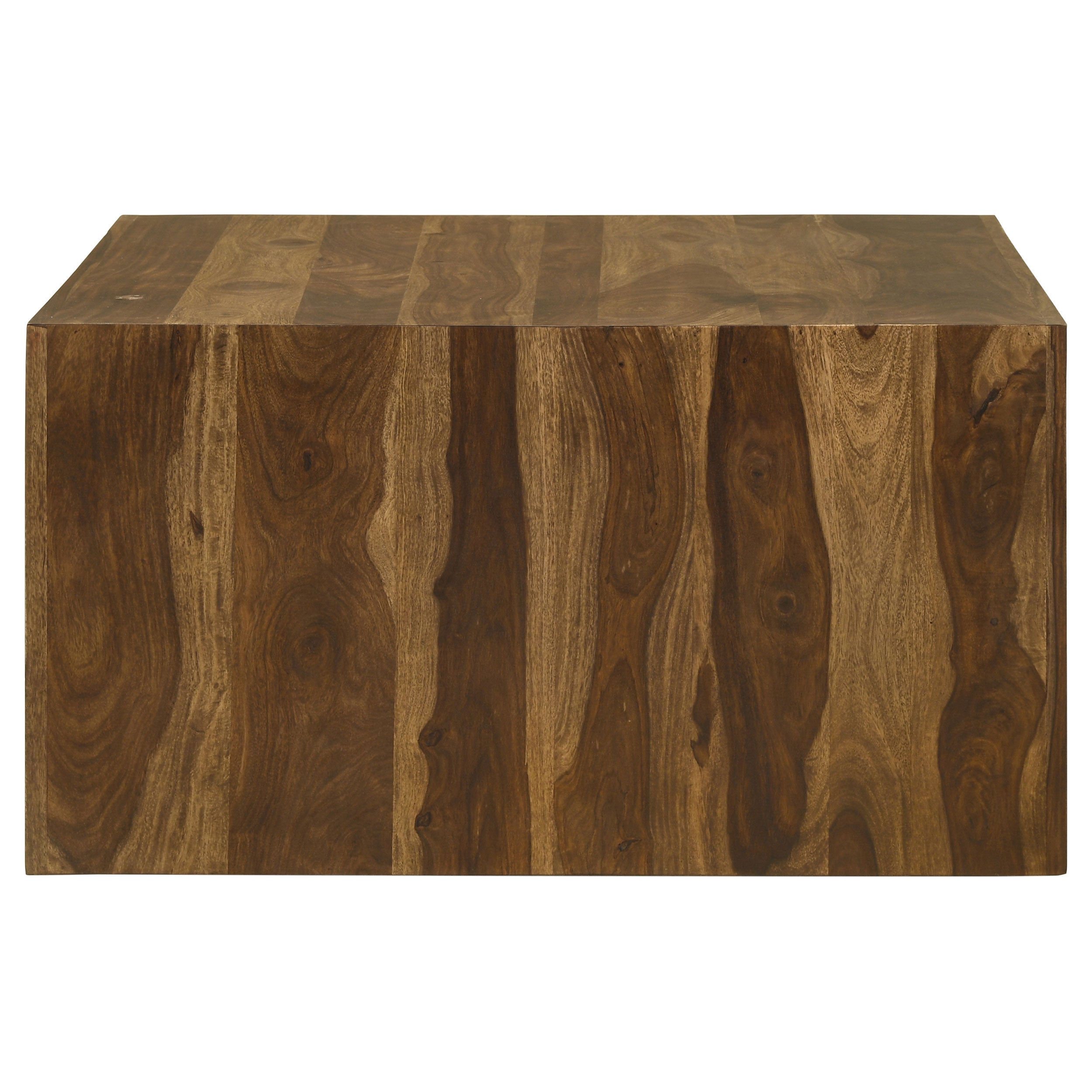 Odilia Square Solid Wood Coffee Table Auburn — view 4