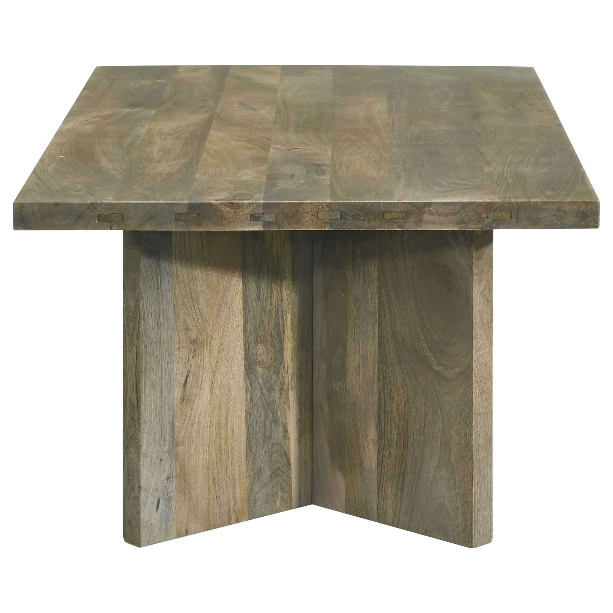 Andando Rectangular Solid Wood Coffee Table Mango Brown — view 4