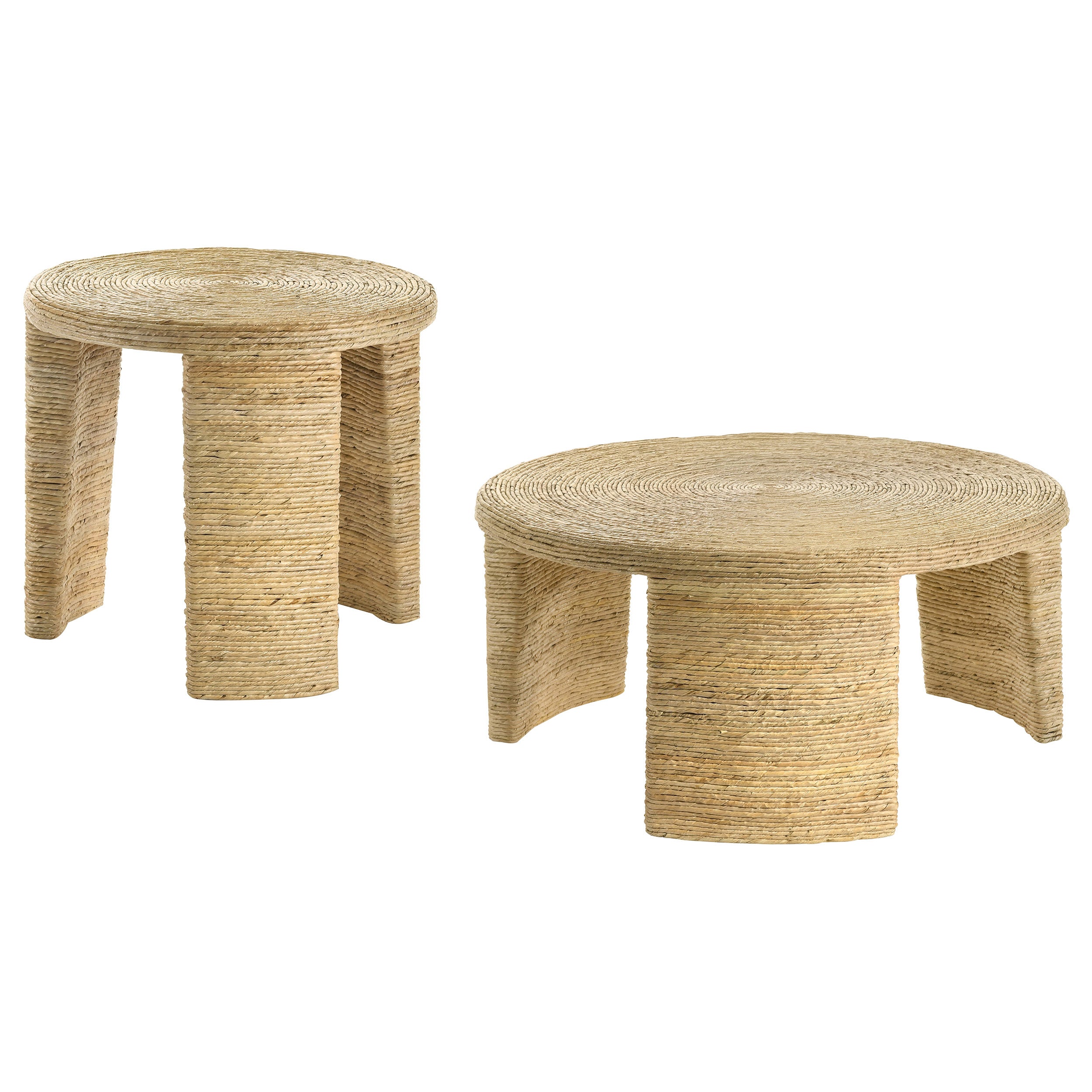 Artina 2-piece Rattan Coffee and End Table Set Natural — view 2