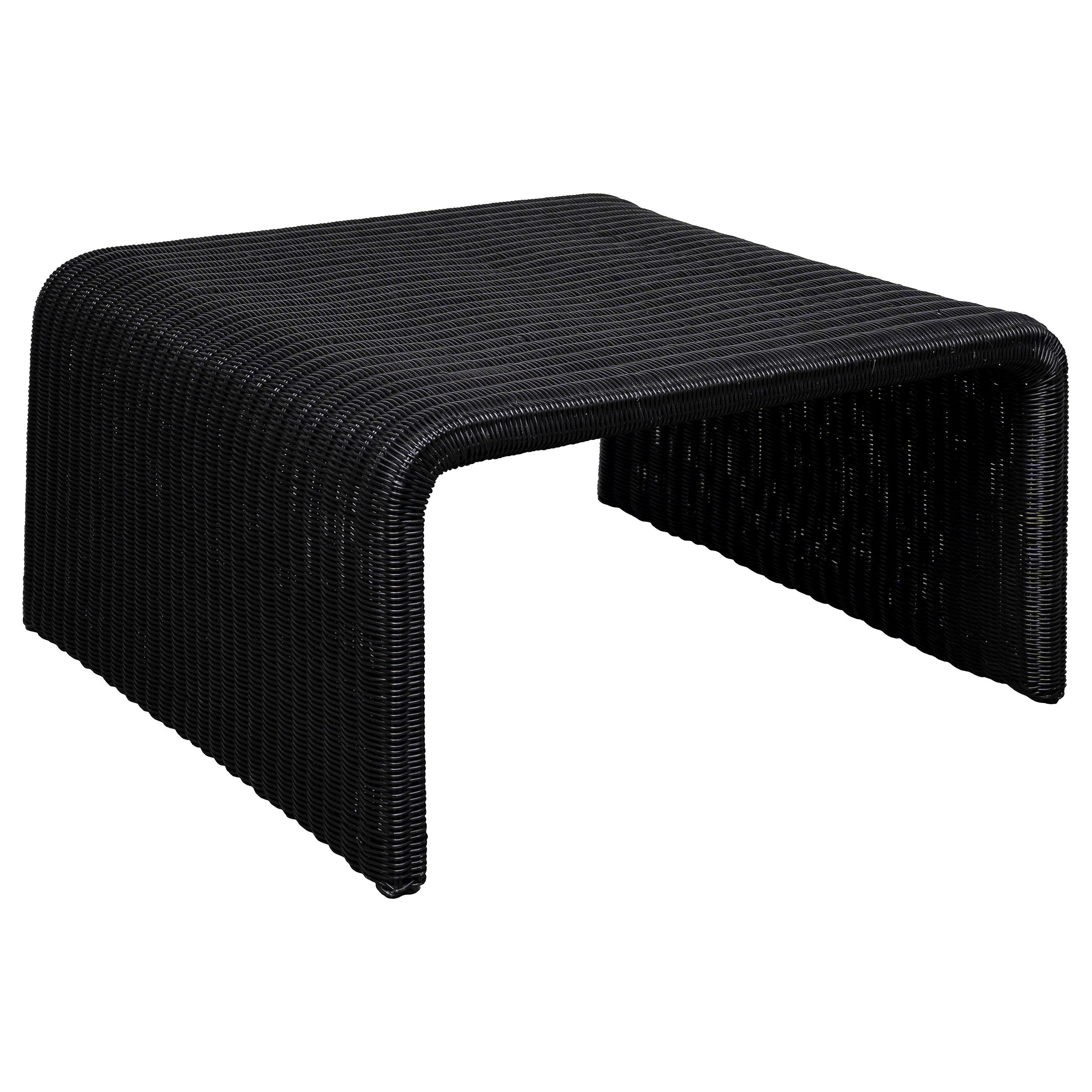 Cahya 3-piece Rattan Coffee and End Table Set Black — view 6