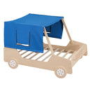 Full Size Car Shaped Bed with Tents,Natural