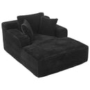 Modern Full Compressed Chaise Lounge Sofa Bed With Removable Pillows