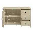 Rattan 2 Door 3 Drawer Cabinet, Suitable For Bedroom - Natural