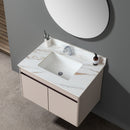 Elegant Vanity Top With Undermount Sink And Backsplash, Sintered Stone