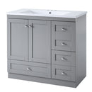 Shaker Free Standing Bathroom Vanity Cabinet With Sink, Soft Close Drawers, Soft Close Doors
