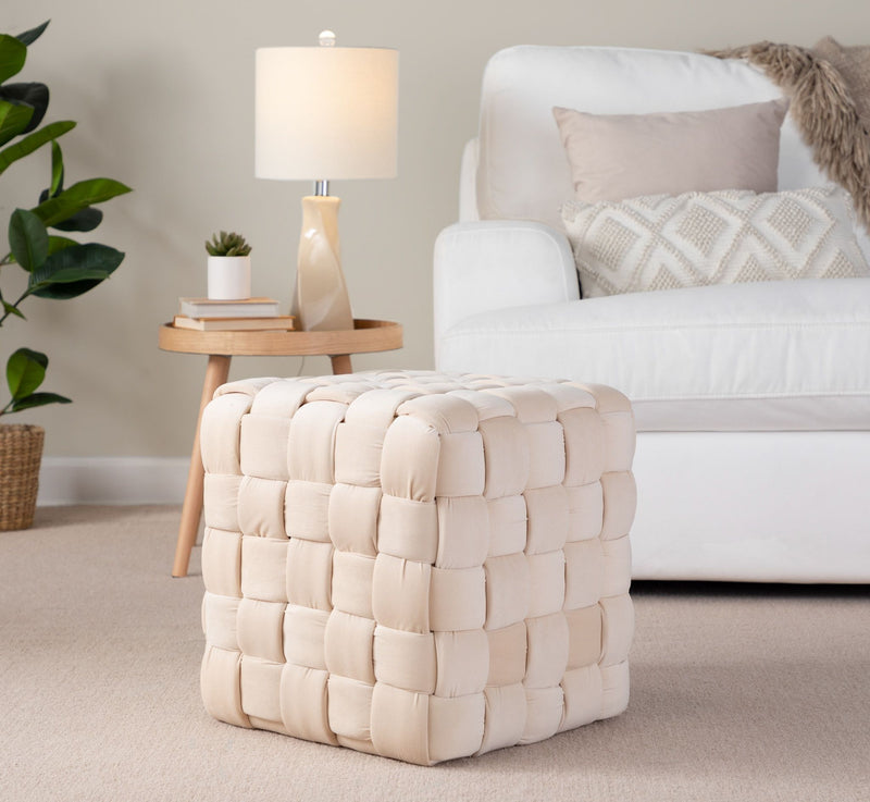 Square Braided Ottoman -