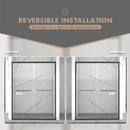 Frame Double Sliding Shower Door, Bypass Bathroom Sliding Door With Premium Clear Tempered Glass, Hardware Sliding Glass Shower Enclosure - Matte Black